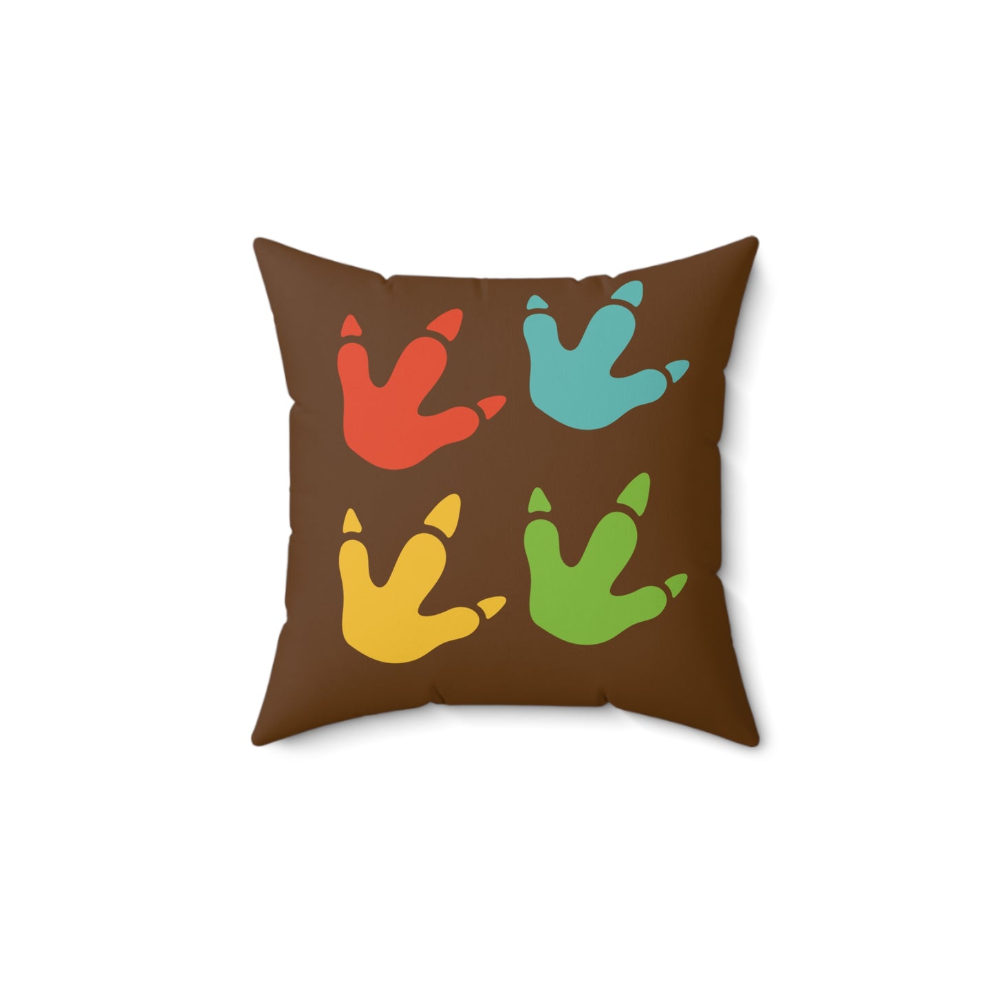 Dinosaur-Themed Spun Polyester Square Pillow, Great for Kids Rooms, Dinosaur Party Decor, Playroom Accent, Fun Gift