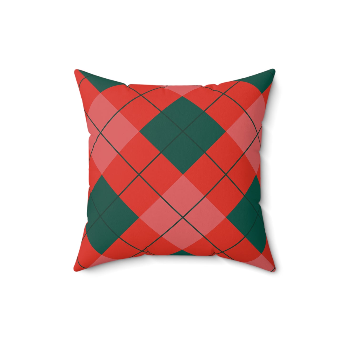 Cozy Christmas Plaid Pillow, Holiday Home Decor, Seasonal Cushion, Rustic Decor, Gift for Her, Festive Living Room