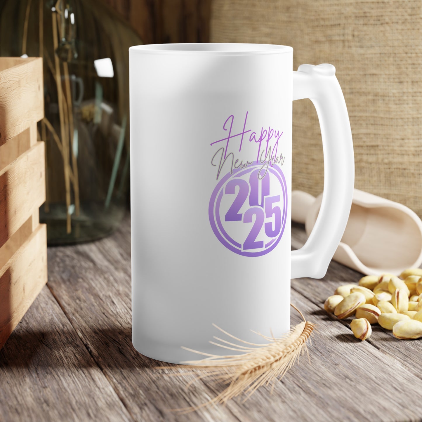 Personalized Frosted Beer Mug - Custom Drinkware for Beer Lovers, Birthday Gift, Bar Accessory, Celebration Glass, Unique Present