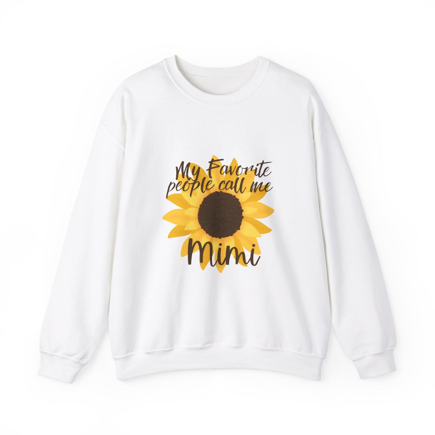 Sunflower Crewneck Sweatshirt for Mimi, Gift for Grandma, Comfortable Apparel, Perfect for Mother's Day, Family Gathering - Unisex