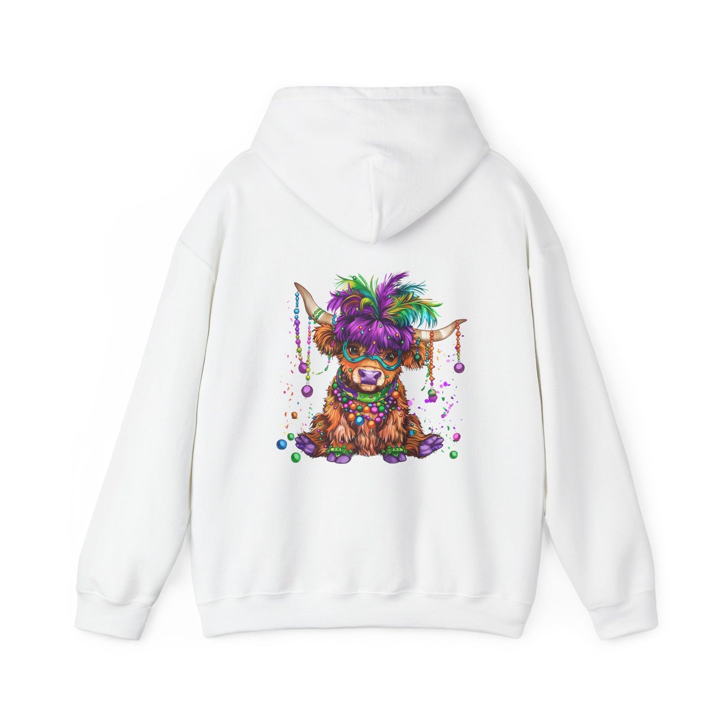 Colorful Celebration Cute Cow Hoodie, Fun Pet Hoodie, Unisex Sweatshirt for Cow Lovers, Perfect for Birthdays, Parties, and Everyday Wear,