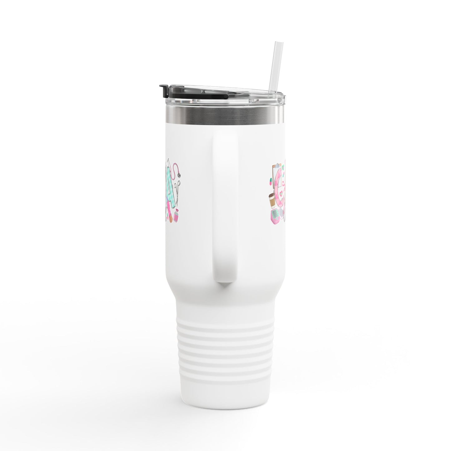 Travel Mug, 40oz 'Glam Life' Design for Medical Professionals, CNA Life