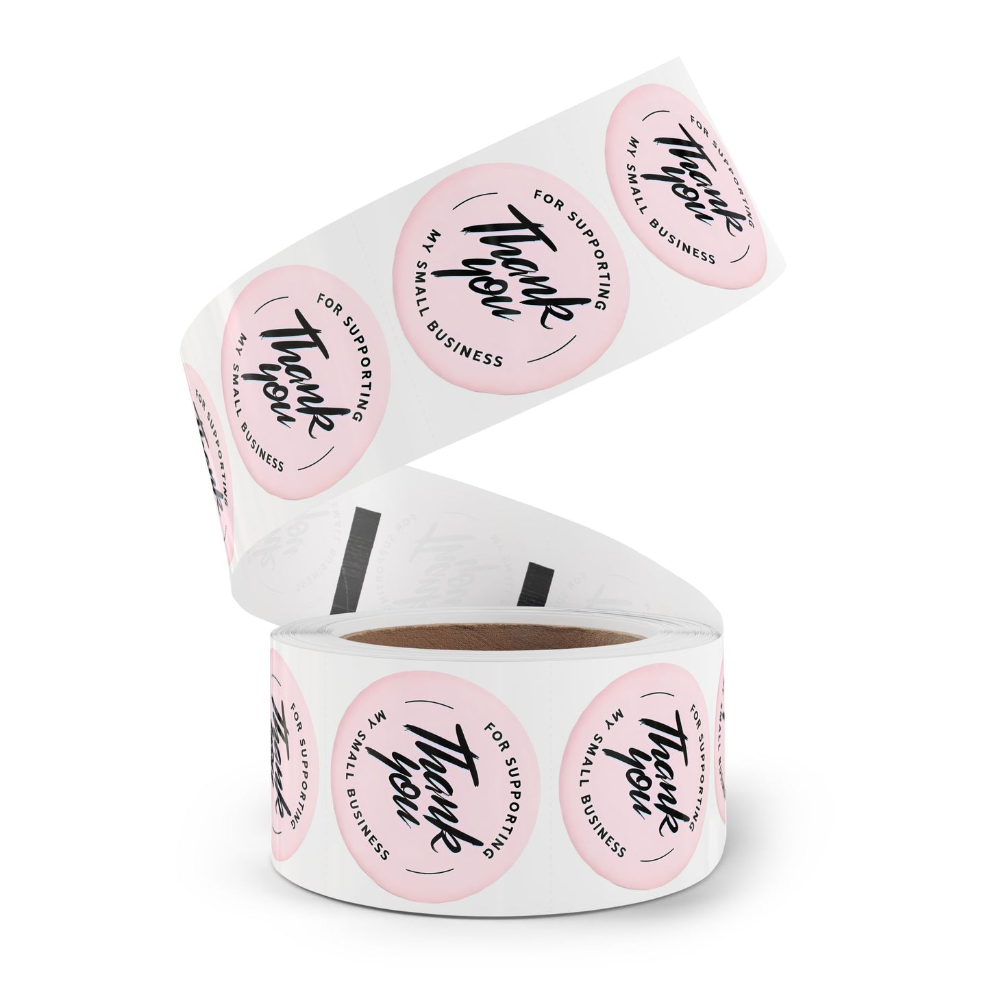 Thank You Round Sticker Label Rolls - Support Small Business Labels