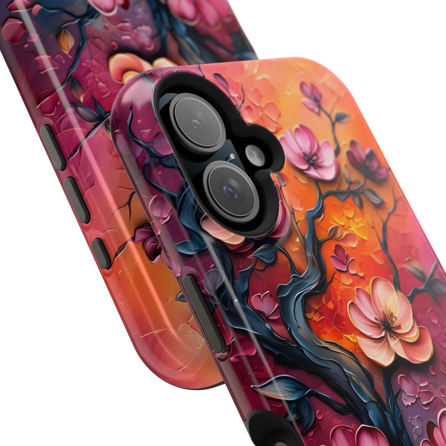 Floral Magnetic Tough Case - Colorful Flower Design Phone Cover, Gift for Her, Smartphone Accessories, Nature Lover, Unique