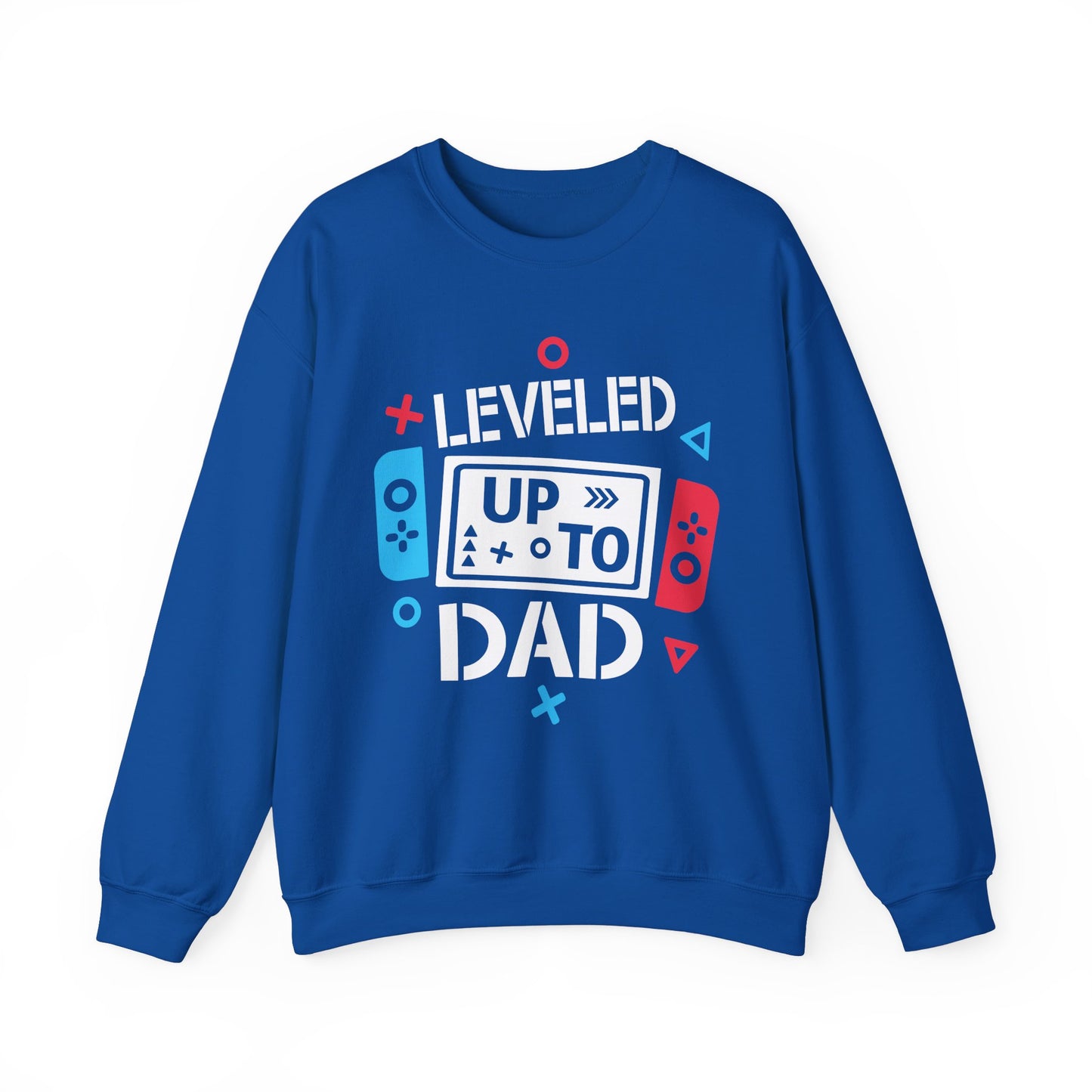 Leveled Up to Dad Gaming Sweatshirt - Unisex Heavy Blend™ Crewneck