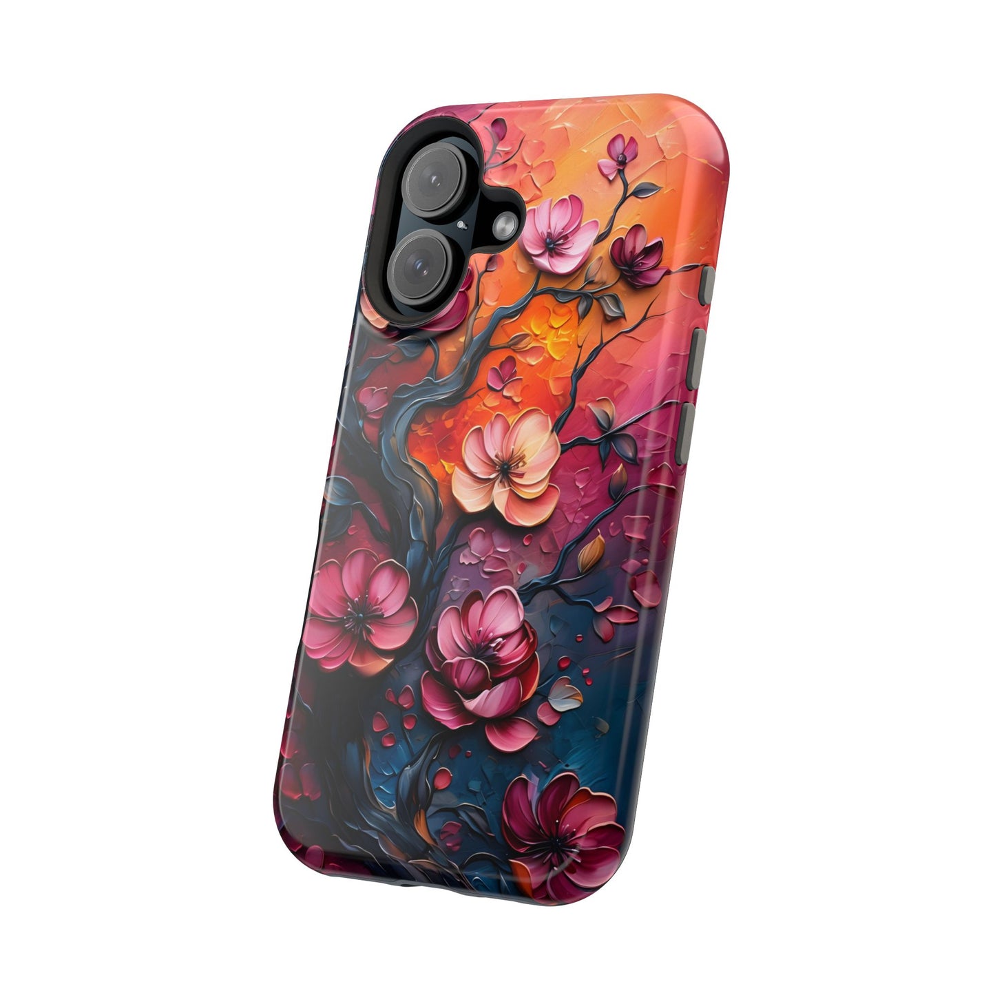 Floral Magnetic Tough Case - Colorful Flower Design Phone Cover, Gift for Her, Smartphone Accessories, Nature Lover, Unique