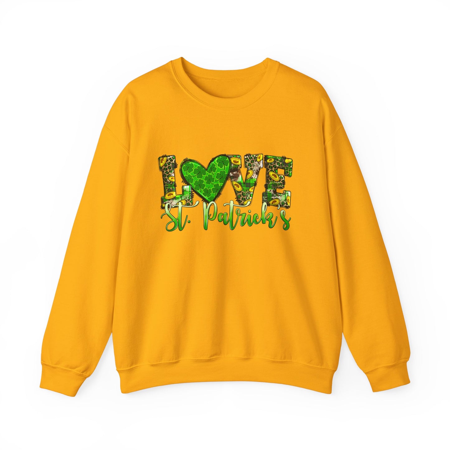 St. Patricks Day Love Sweatshirt, Cozy Crewneck for Celebrations, Unisex Gift, Festive Apparel, Holiday Style, Irish Pride