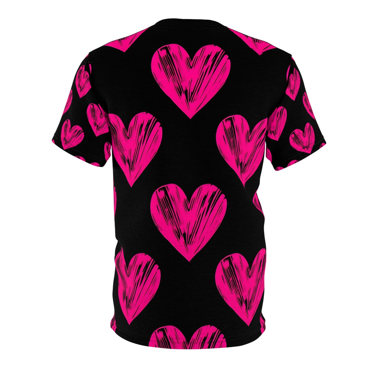 Love Heart Pattern Unisex Tee - Perfect for Valentine's Day and Casual Wear