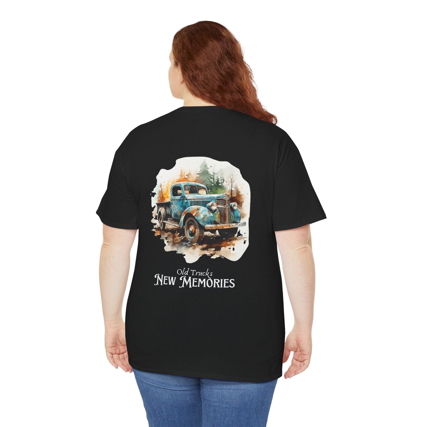 Vintage Truck Tee, Old Truck New Memories Shirt, Gift for Car Lovers, Retro T-Shirt, Casual Wear, Road Trip Tee, Unisex Heavy Cotton Shirt