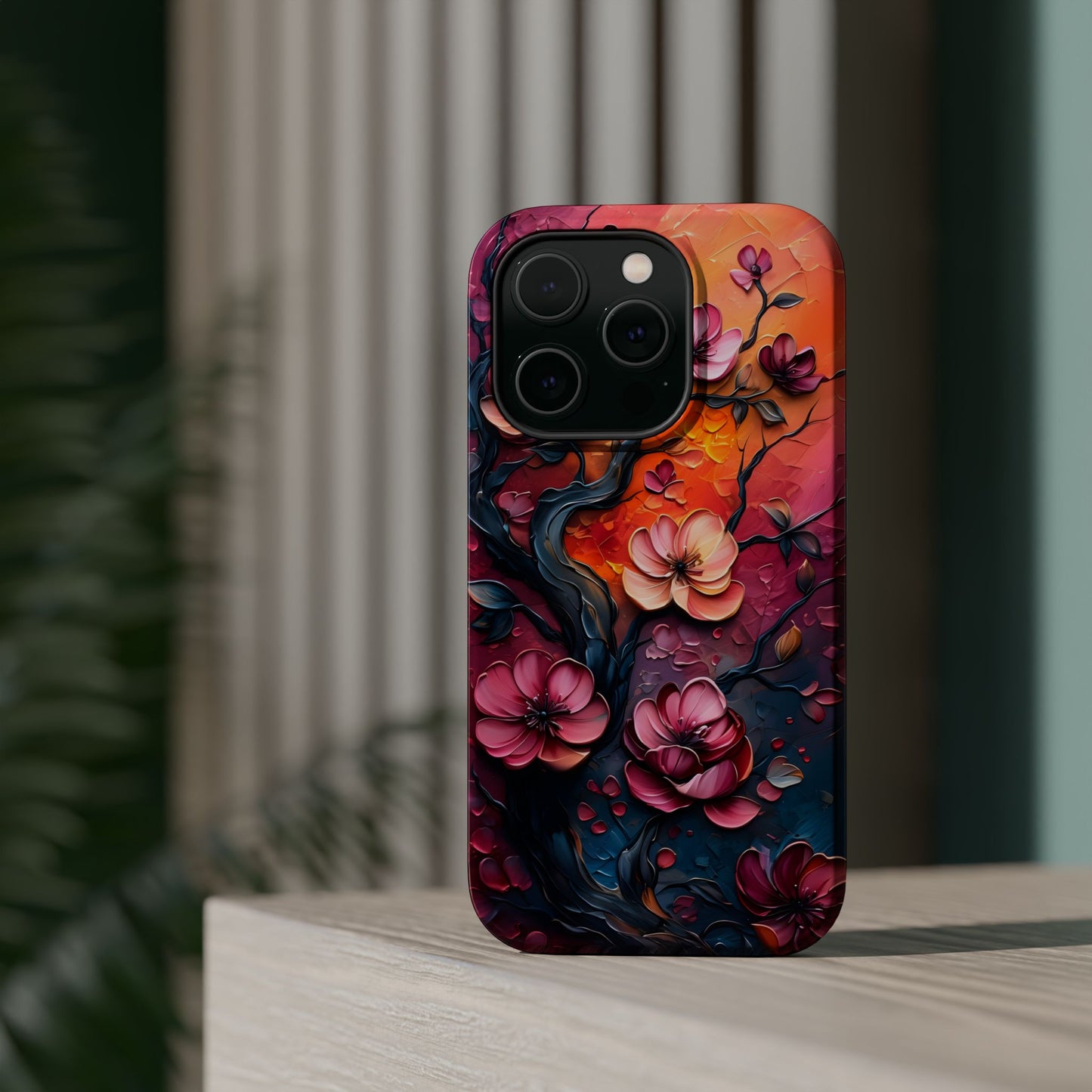 Floral Magnetic Tough Case - Colorful Flower Design Phone Cover, Gift for Her, Smartphone Accessories, Nature Lover, Unique