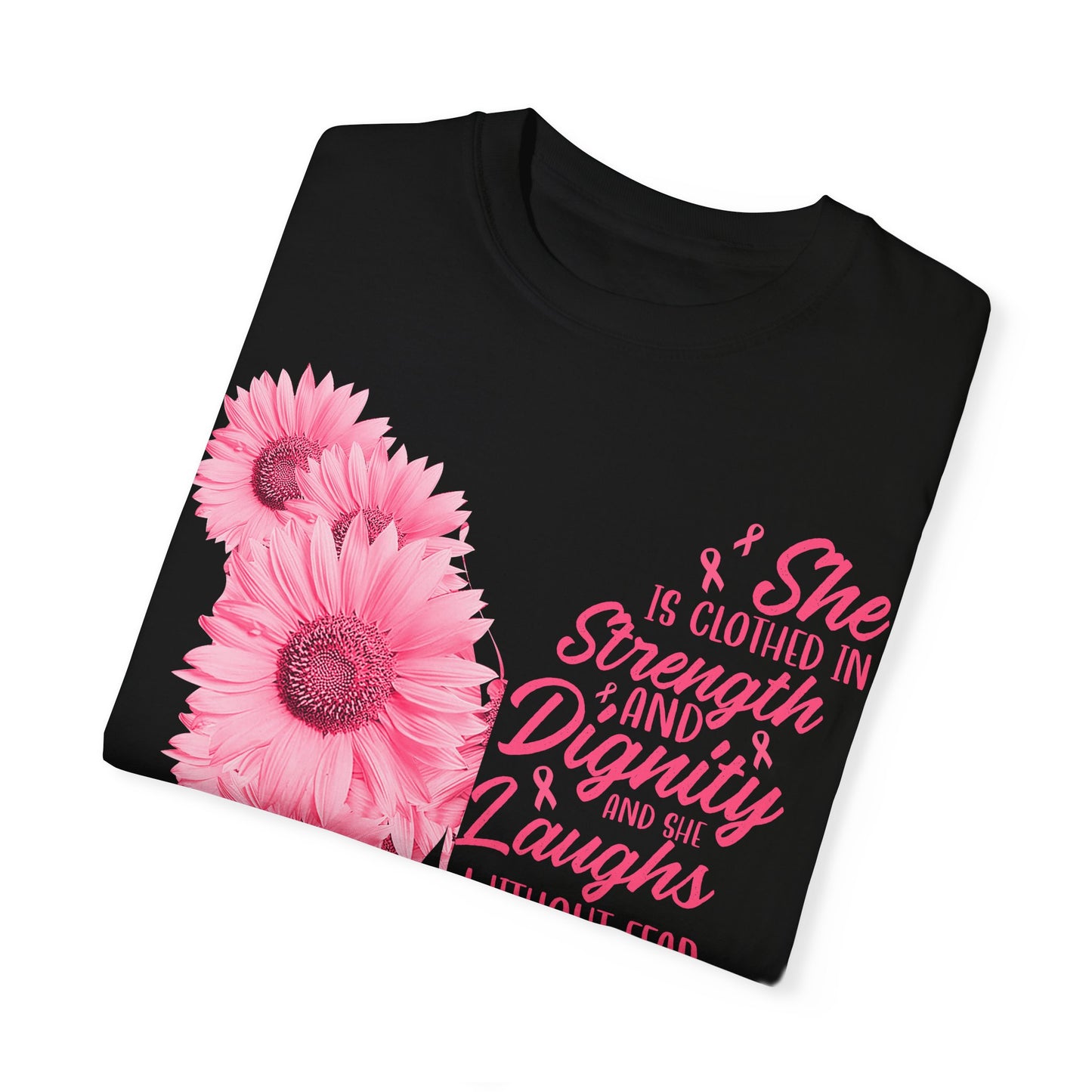 Inspirational Floral T-Shirt | Proverbs 31:25 | Strength & Dignity