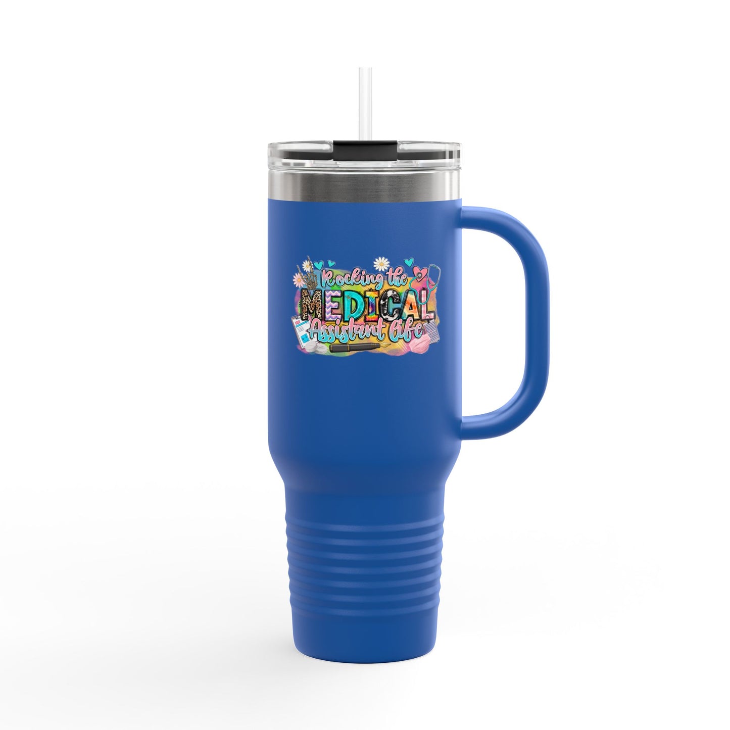 Colorful Insulated Travel Mug - Perfect for Medical Professionals