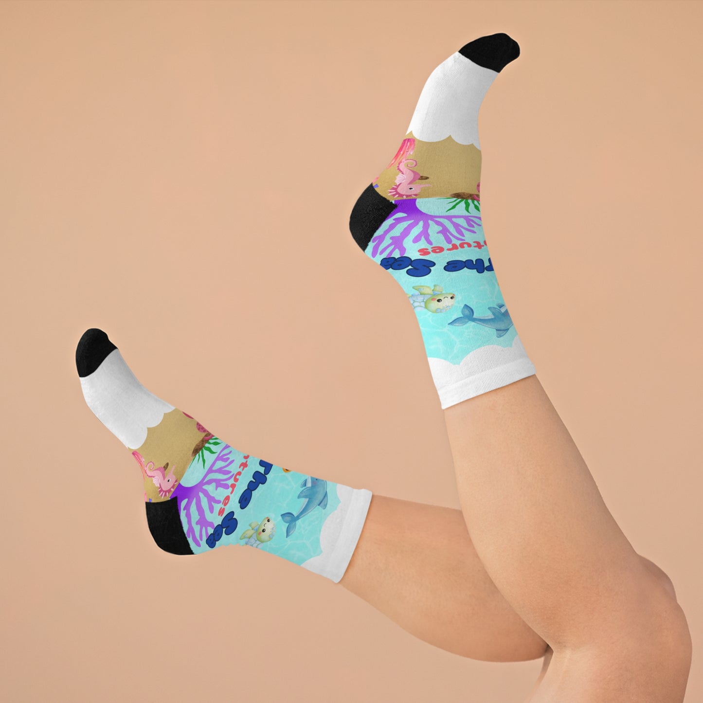 Kids Socks - Under the Sea Adventure Recycled Poly, Eco-Friendly Fun