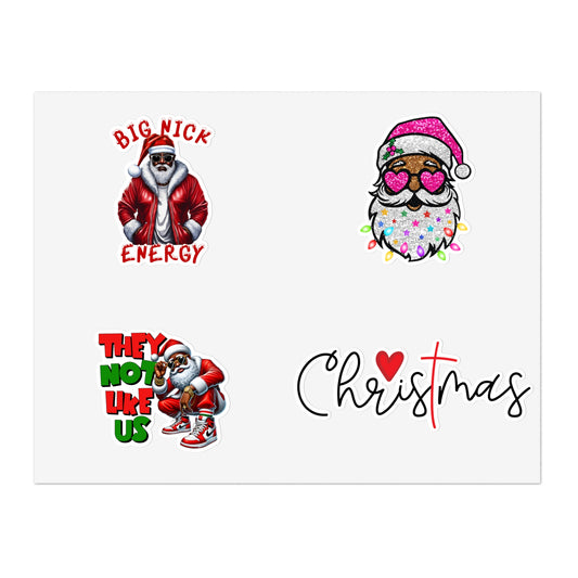 Festive Christmas Sticker Sheet Bundle - 5 Unique Holiday Designs