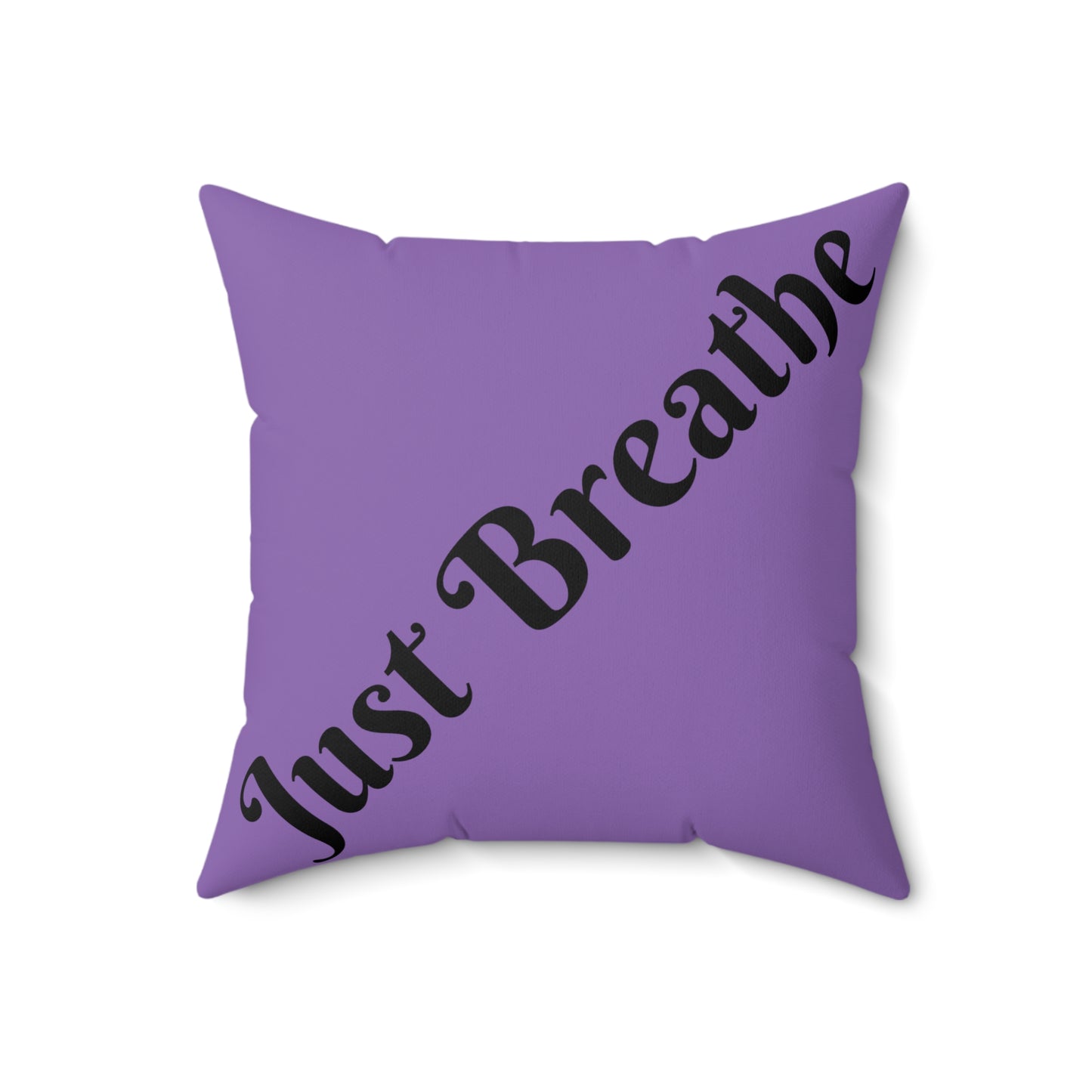 Purple Lotus 'Just Breathe' Pillow, Meditation Decor, Yoga Gift, Home Accent, Couch Cushion