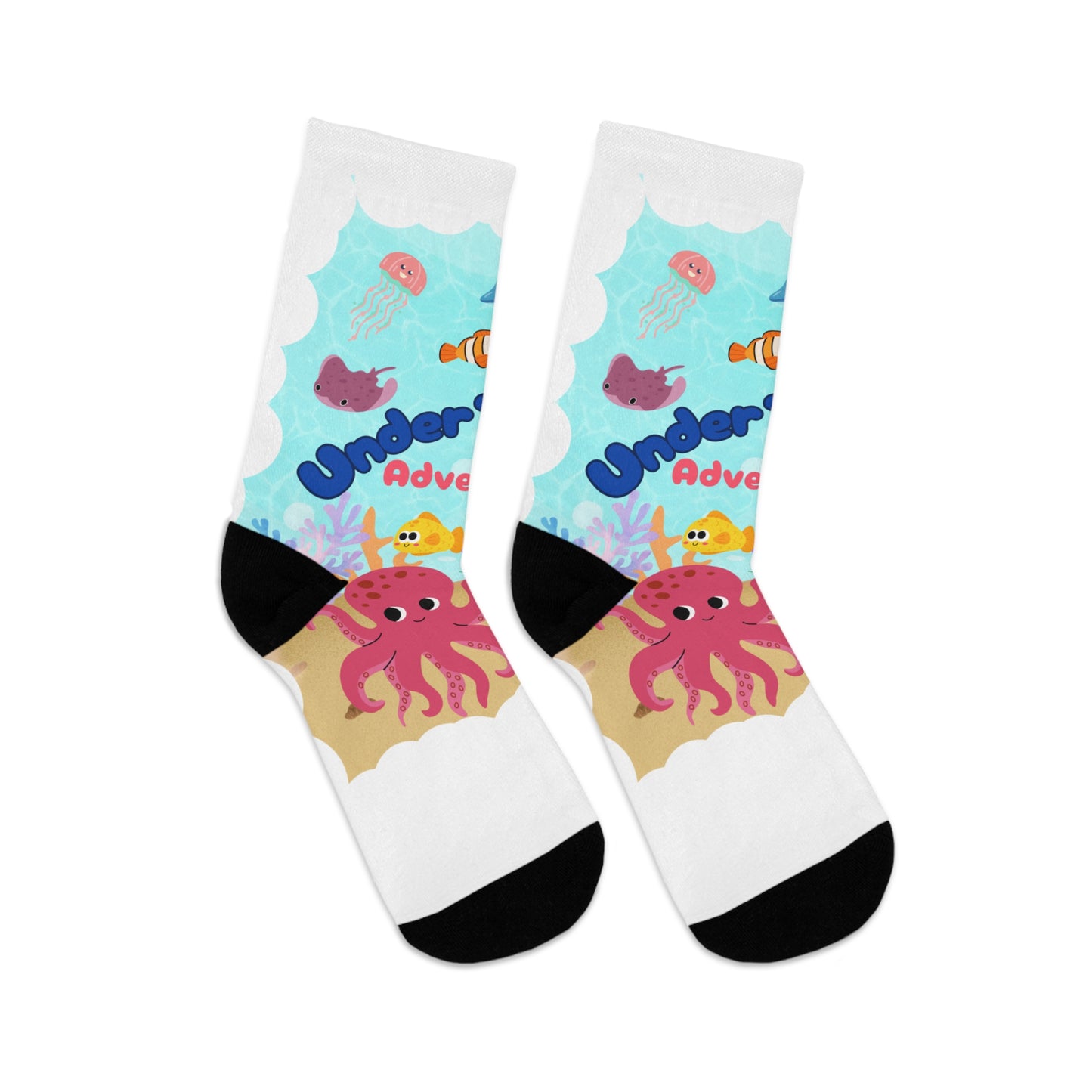 Kids Socks - Under the Sea Adventure Recycled Poly, Eco-Friendly Fun