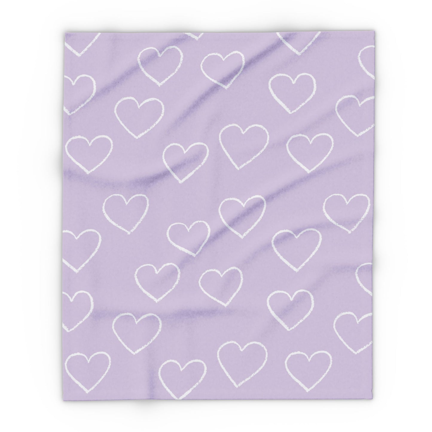 Sweetheart Purple Fleece Blanket, Cozy Throw for Love, Heart Patterned Decor, Gift for Her, Valentines Day, Home Comfort