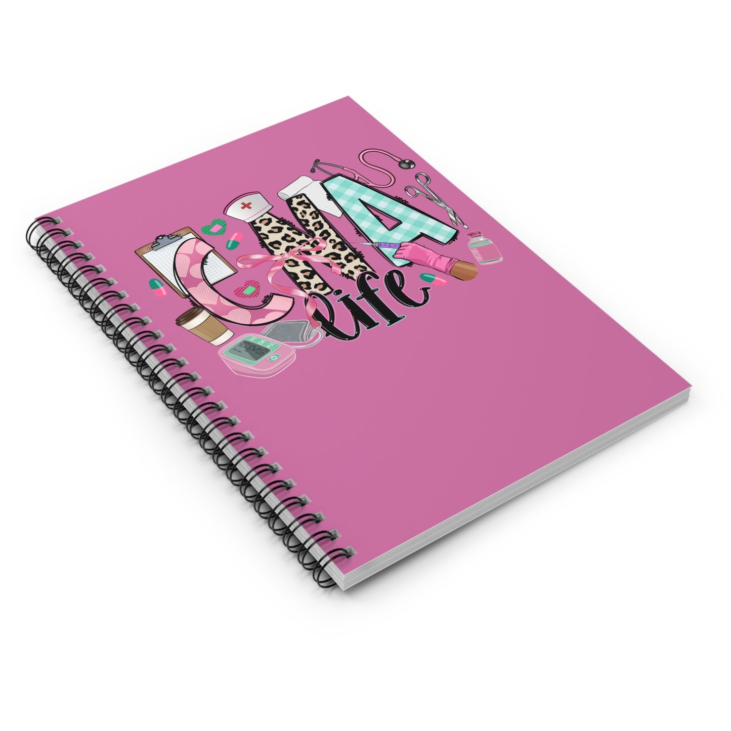 CNA Life Spiral Notebook - Perfect Gift for Nurses, Study Journal, Medical School Supplies, Cute Notepad for Healthcare