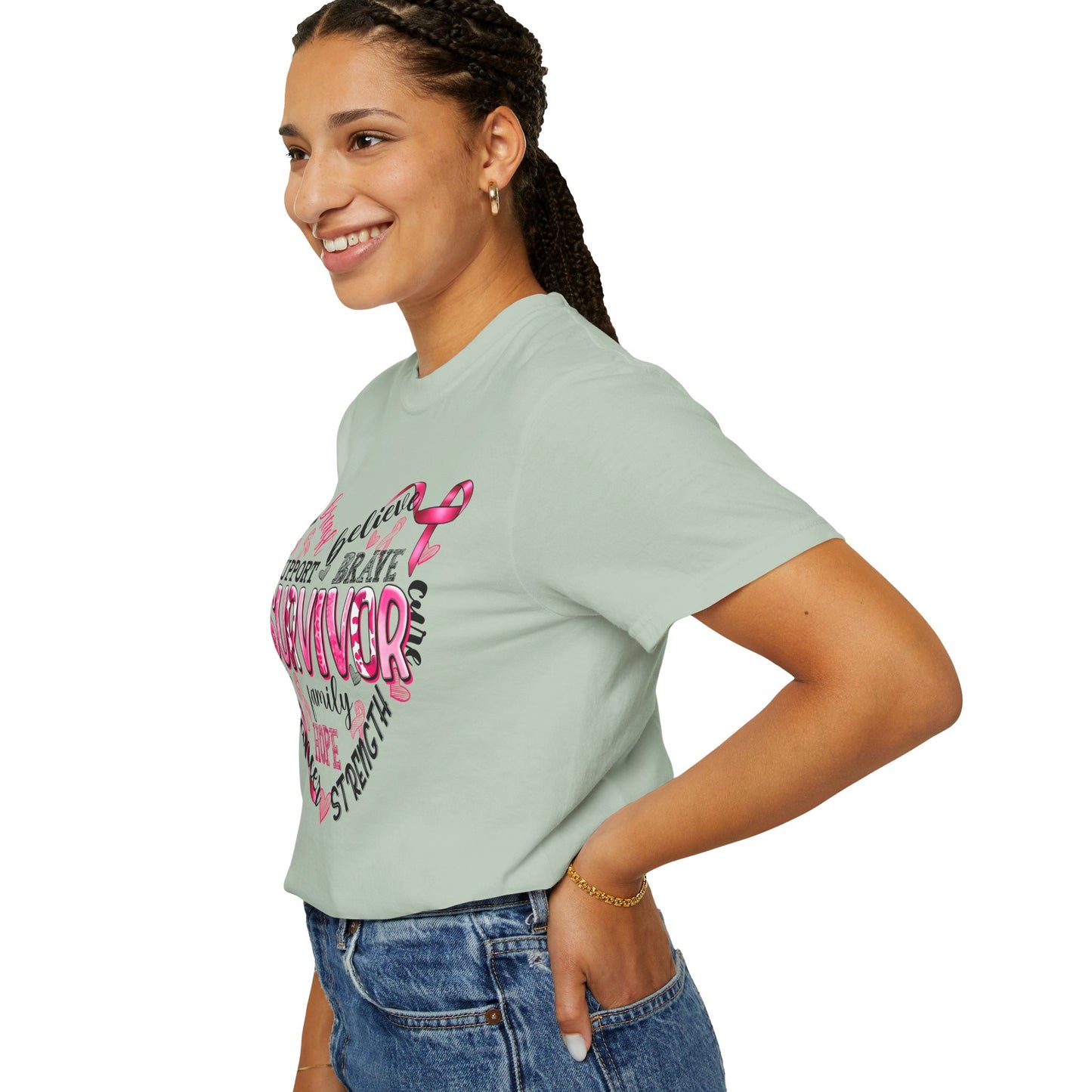 Breast Cancer Survivor Unisex T-Shirt - Hope, Strength & Support