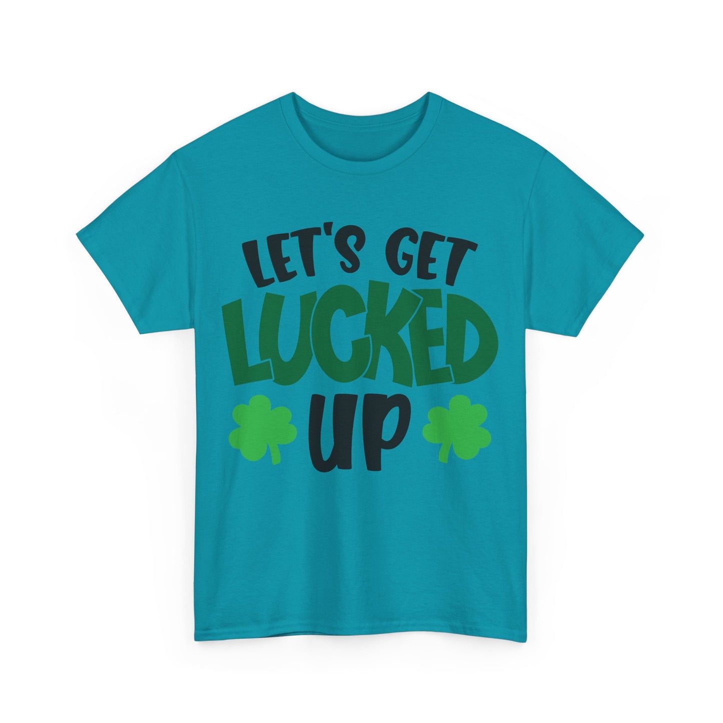 St. Patrick's Day Unisex Heavy Cotton Tee, Let's Get Lucked Up Shirt, Party Tee, Holiday Gift, Casual Wear, Fun T-shirt