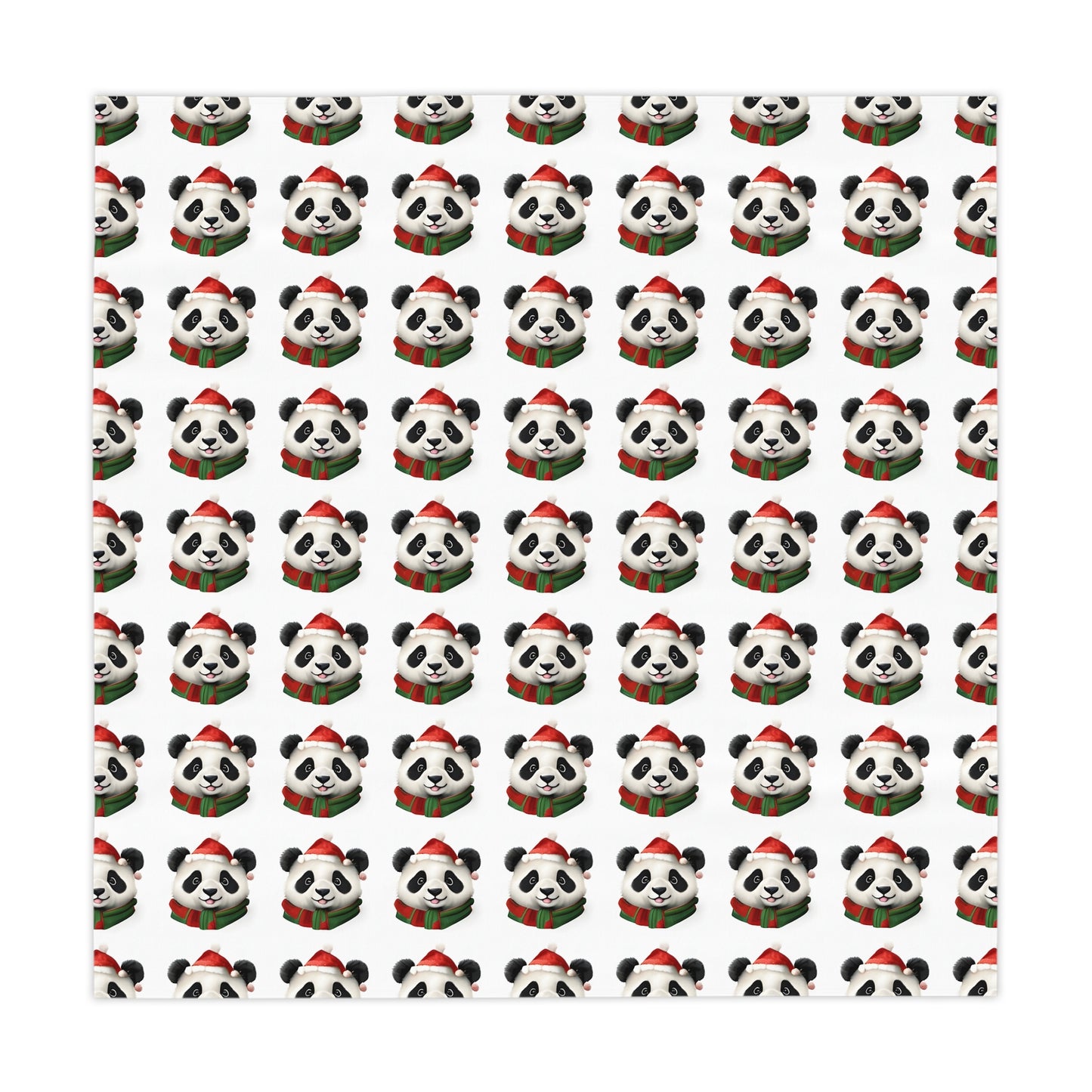 Panda Tablecloth, Christmas Party Decoration, Family Gathering, Gift Wrap, Holiday Decor, Festive Panda Design