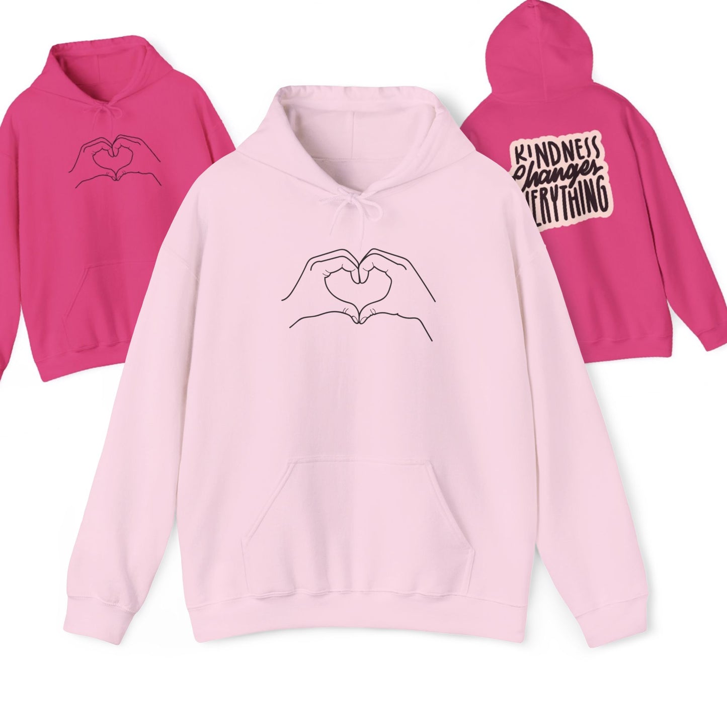 Heart Hands Kindness Hoodie, Unisex Loving Sweatshirt for All Occasions, Gift for Friends, Cozy Casual Fashion, Kindness