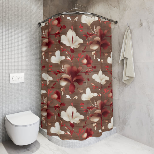 Elegant Floral Shower Curtain for Stylish Bathrooms, Home Decor, Spring Refresh, Gift for Her, Wedding, Modern Aesthetic