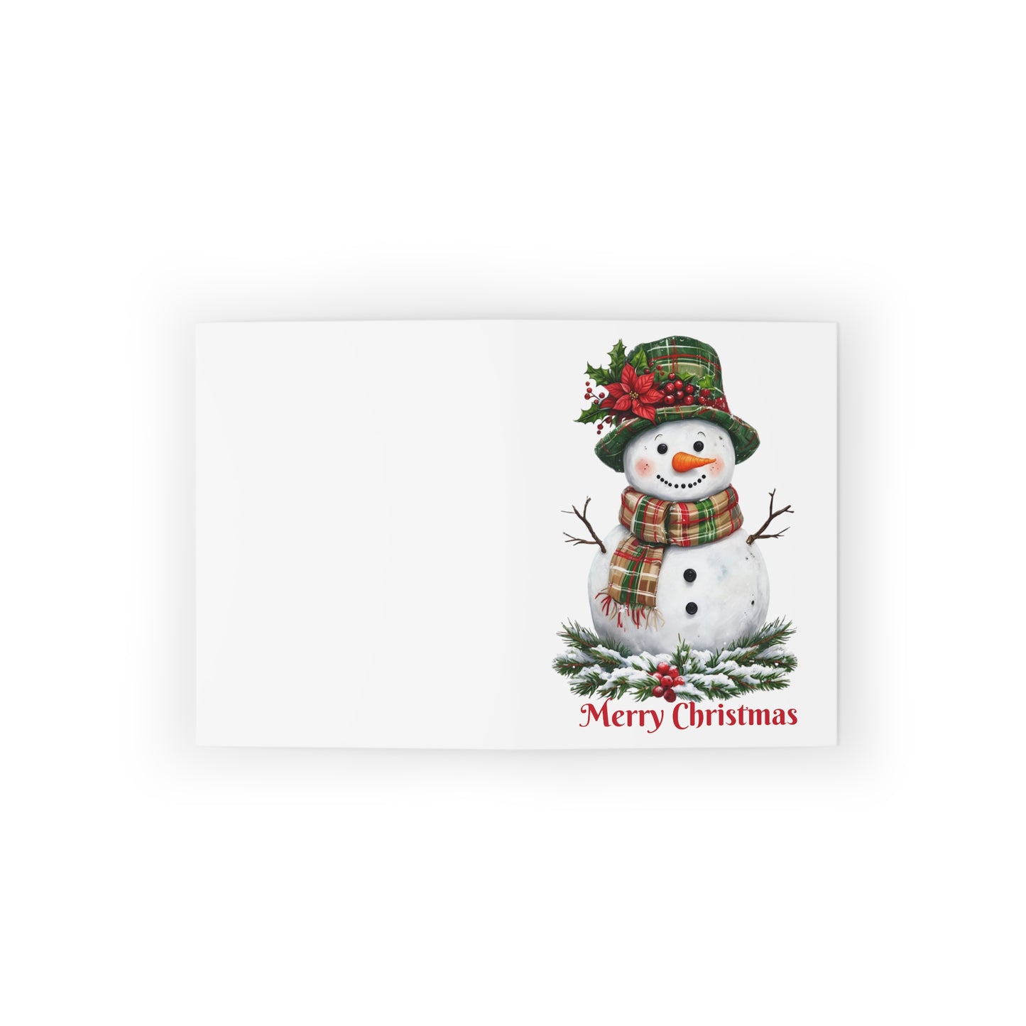 Merry Christmas Snowman Greeting Cards Set, Holiday Cards, Festive Greetings, Winter Cards, Christmas Wishes