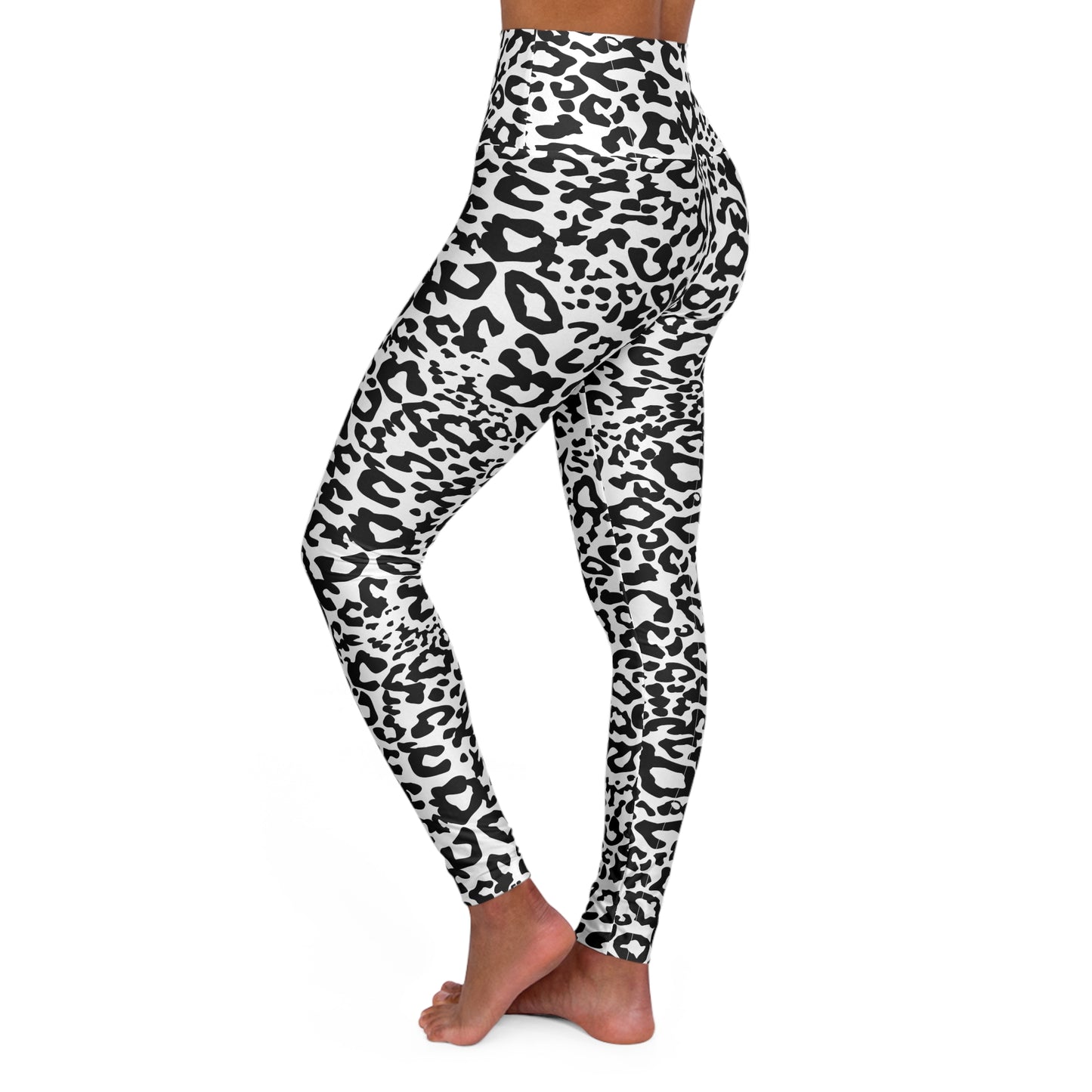 Trendy High Waisted Yoga Leggings, Workout Leggings, Fitness Apparel, Leopard Print Activewear, Gift for Yoga Lovers