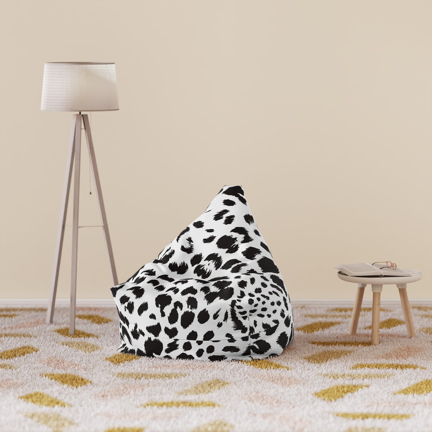 Stylish Leopard Print Bean Bag Chair Cover for Cozy Living Spaces