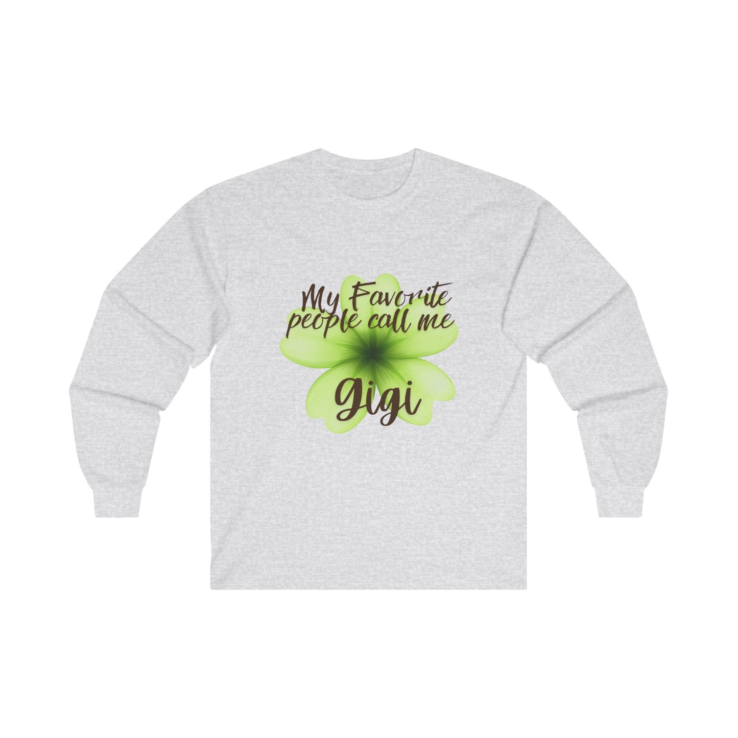 Personalized Gigi Long Sleeve Tee for Loved Ones, Great Gift for Birthdays, Anniversaries, Family Gatherings, Gifts for Grandma, Fun -