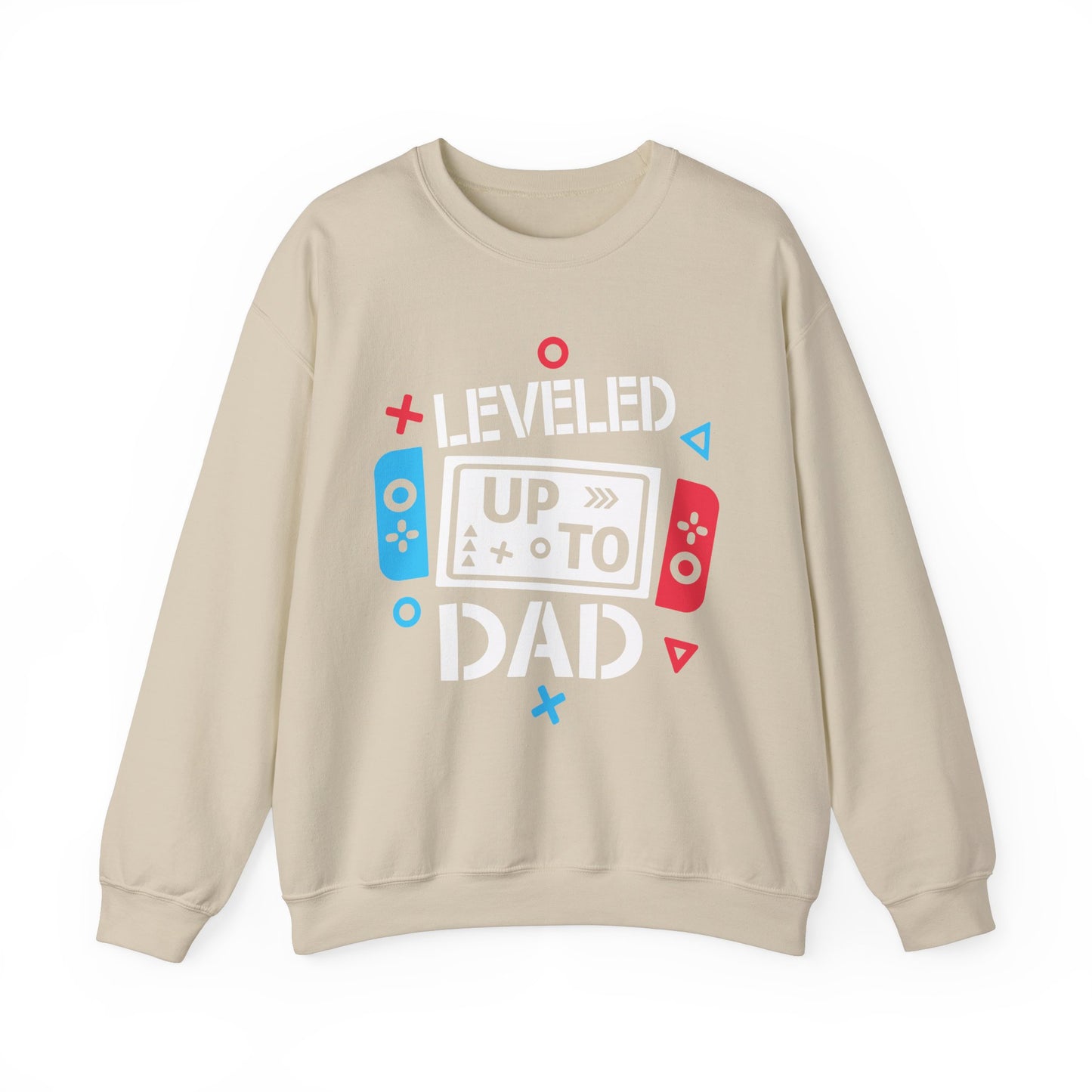 Leveled Up to Dad Gaming Sweatshirt - Unisex Heavy Blend™ Crewneck