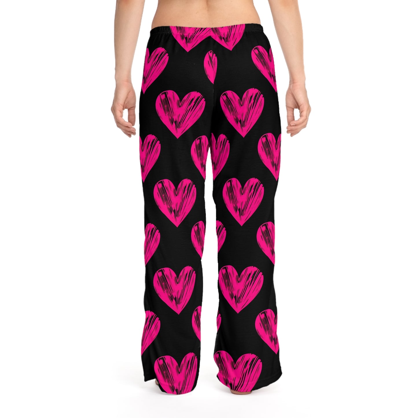 Cozy Heart Print Pajama Pants for Women - Perfect for Valentine's Day