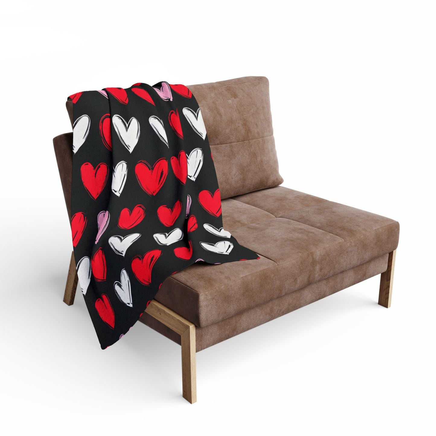 Cozy Heart Print Arctic Fleece Blanket for Valentine's Day