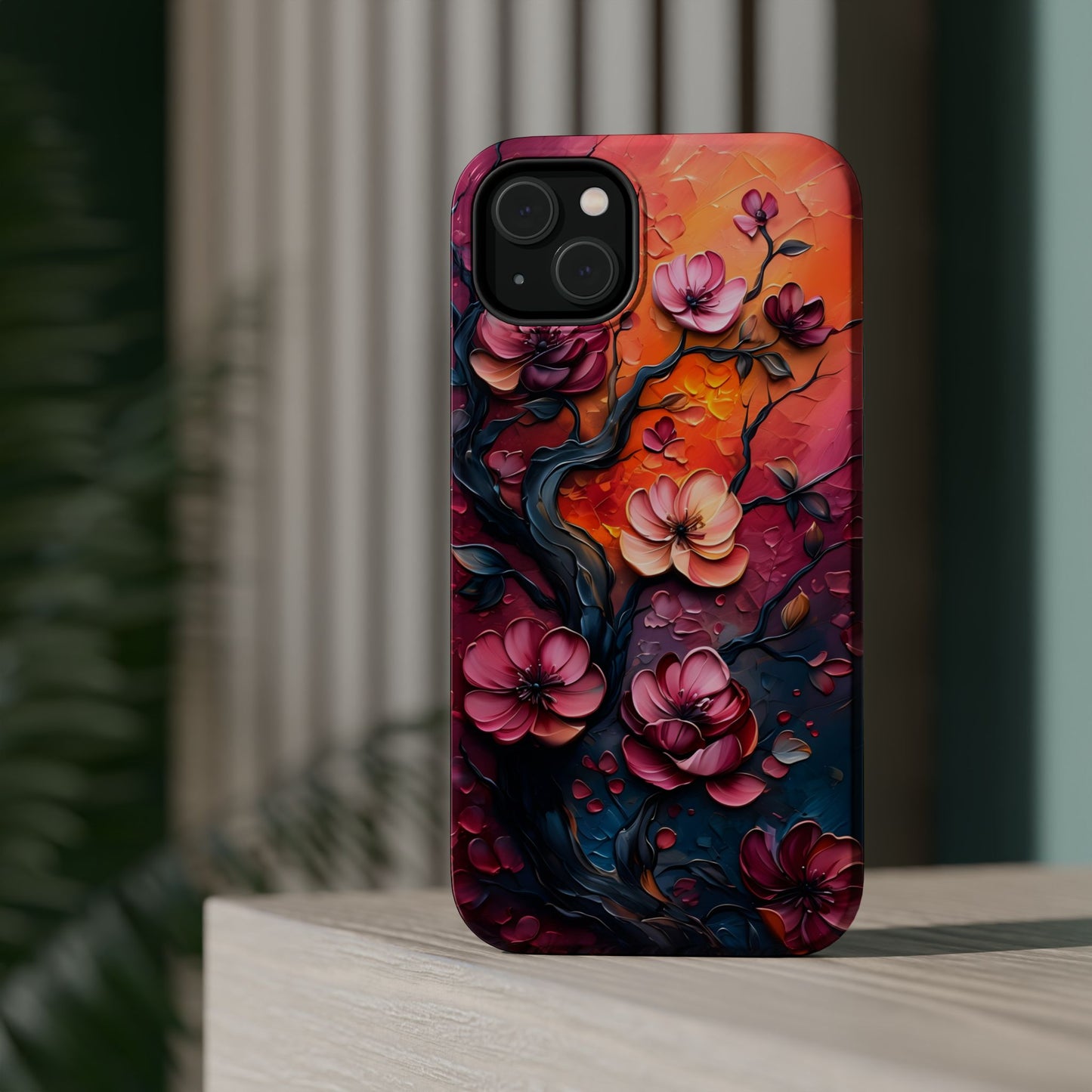 Floral Magnetic Tough Case - Colorful Flower Design Phone Cover, Gift for Her, Smartphone Accessories, Nature Lover, Unique