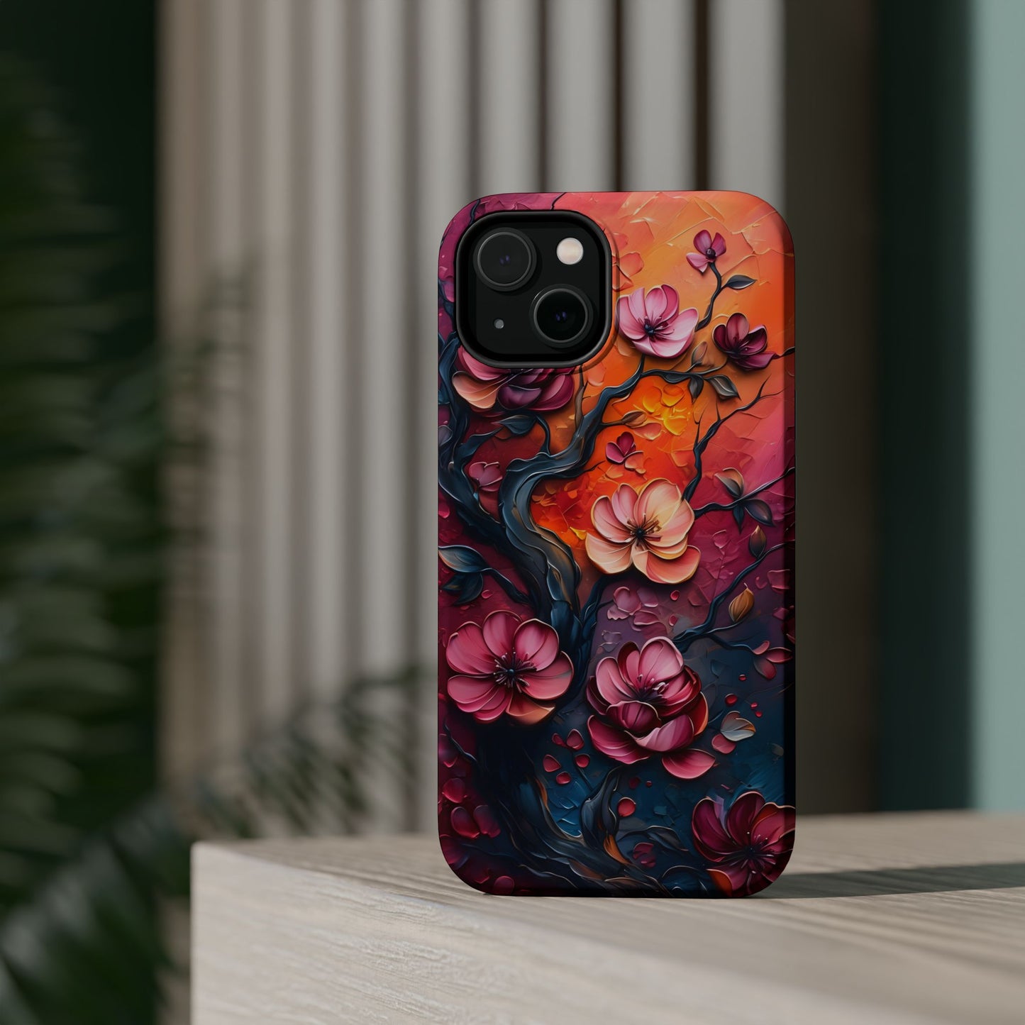 Floral Magnetic Tough Case - Colorful Flower Design Phone Cover, Gift for Her, Smartphone Accessories, Nature Lover, Unique