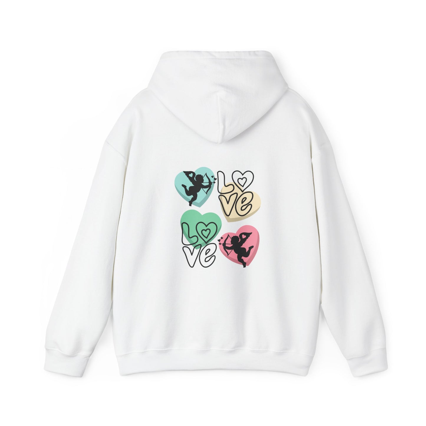 Charming Love Hearts Hoodie, Cozy Unisex Sweatshirt, Perfect Gift for Valentines Day, Relationship Goals, Casual Wear