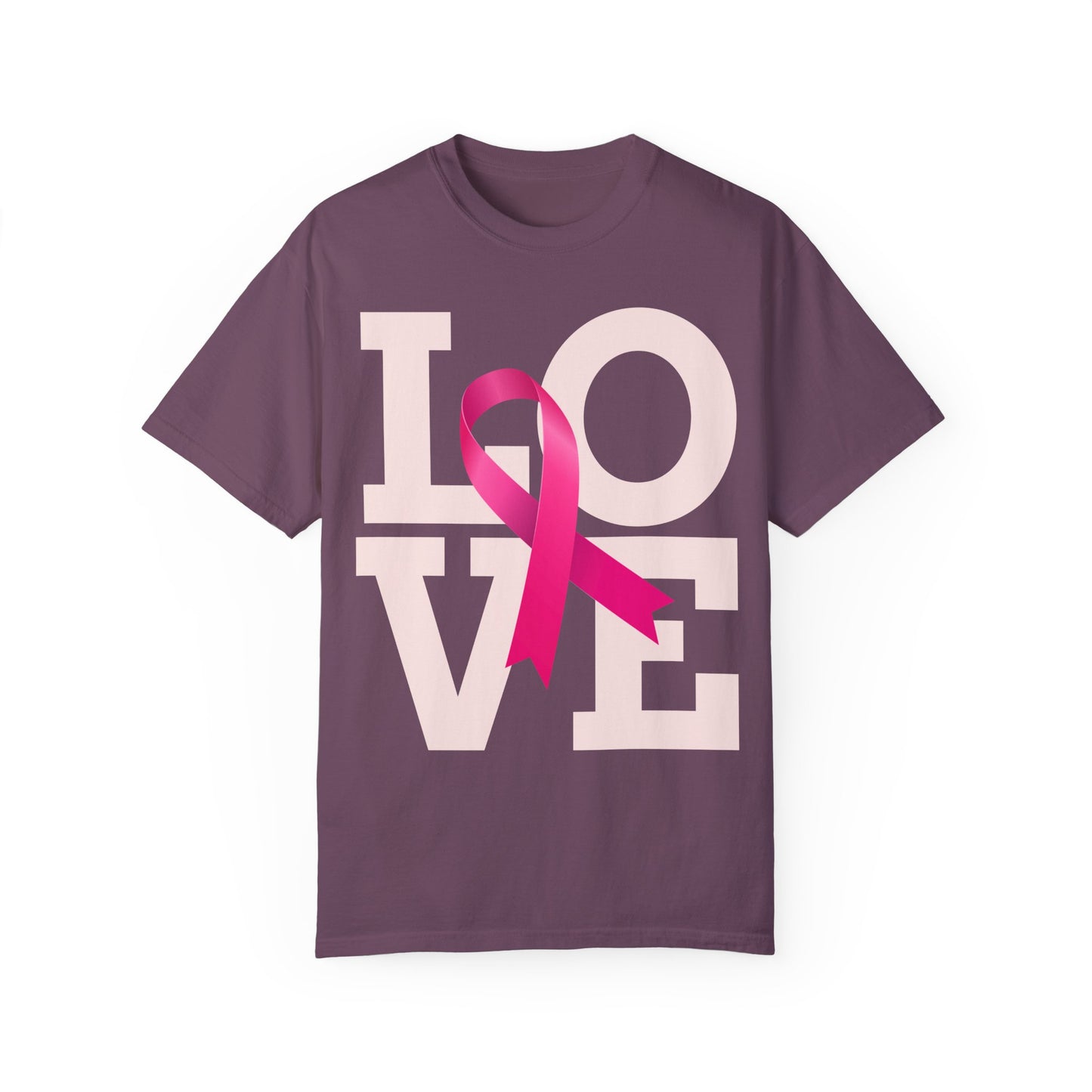 Love Ribbon Unisex T-Shirt - Support Breast Cancer Awareness