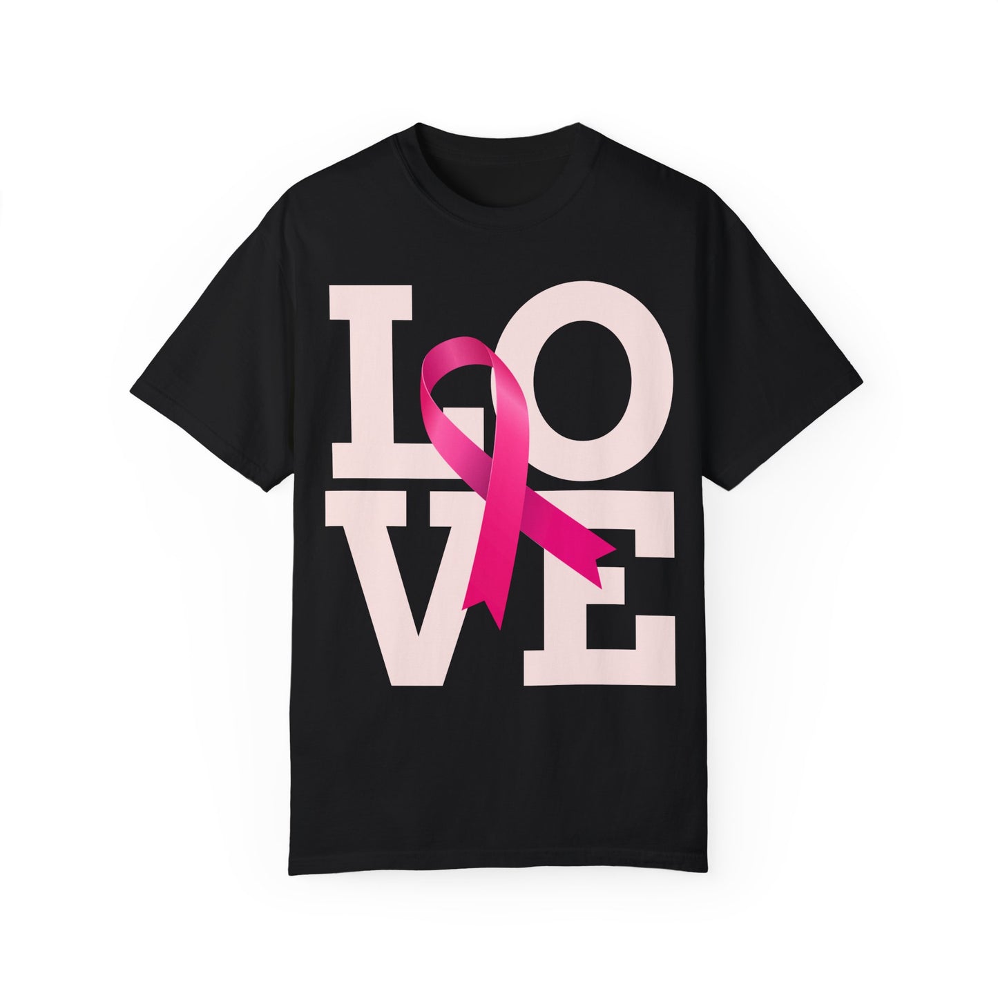 Love Ribbon Unisex T-Shirt - Support Breast Cancer Awareness