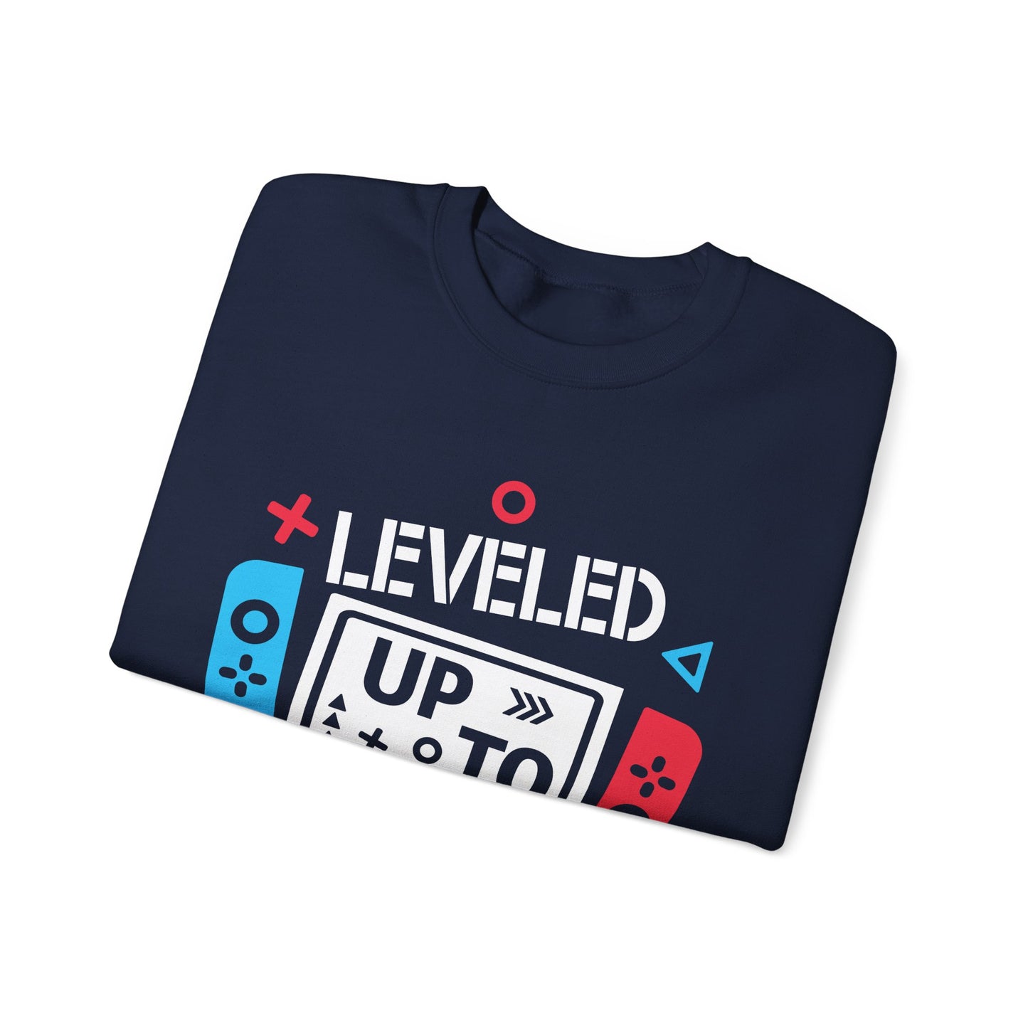 Leveled Up to Papi Gaming Sweatshirt | Unisex Heavy Blend™ Crewneck