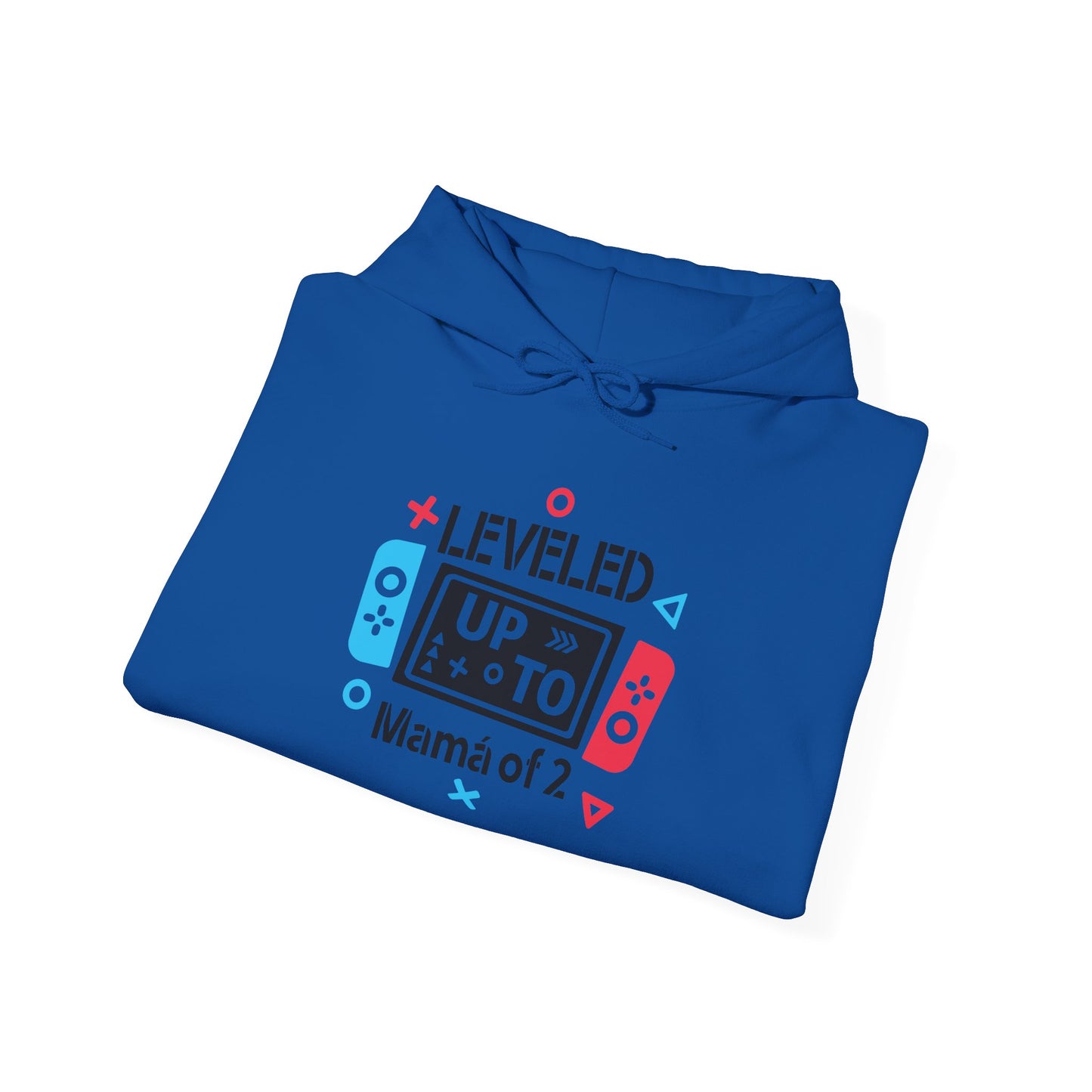 Gaming Mom Hooded Sweatshirt - "LEVELLED UP Mamá of 2"