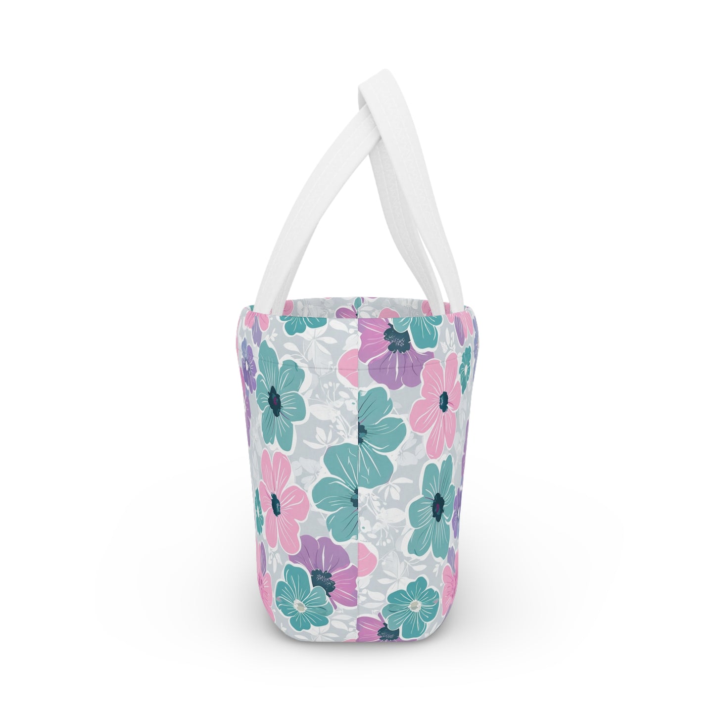 Floral Lunch Bag, Insulated Tote, Reusable Food Carrier, Picnic Bag, Eco-Friendly Gift, Ideal for Work and School