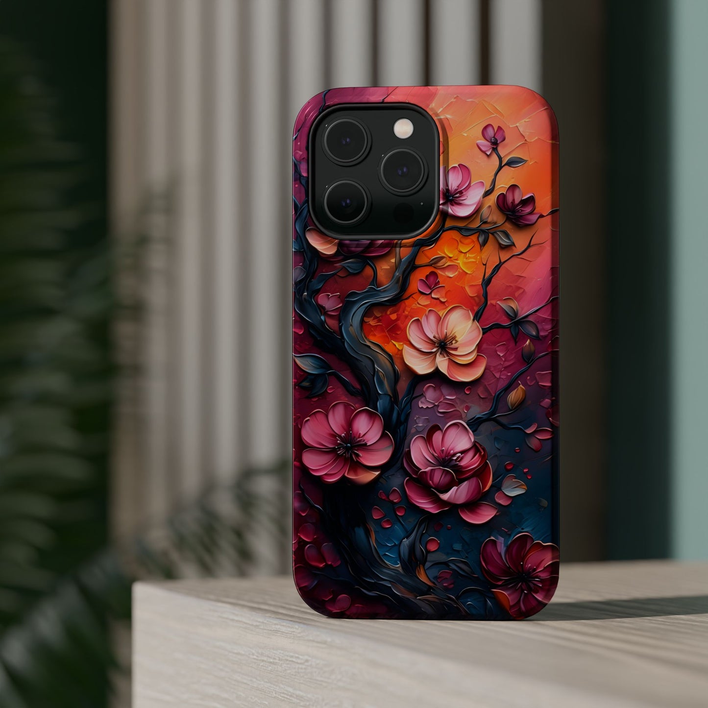 Floral Magnetic Tough Case - Colorful Flower Design Phone Cover, Gift for Her, Smartphone Accessories, Nature Lover, Unique