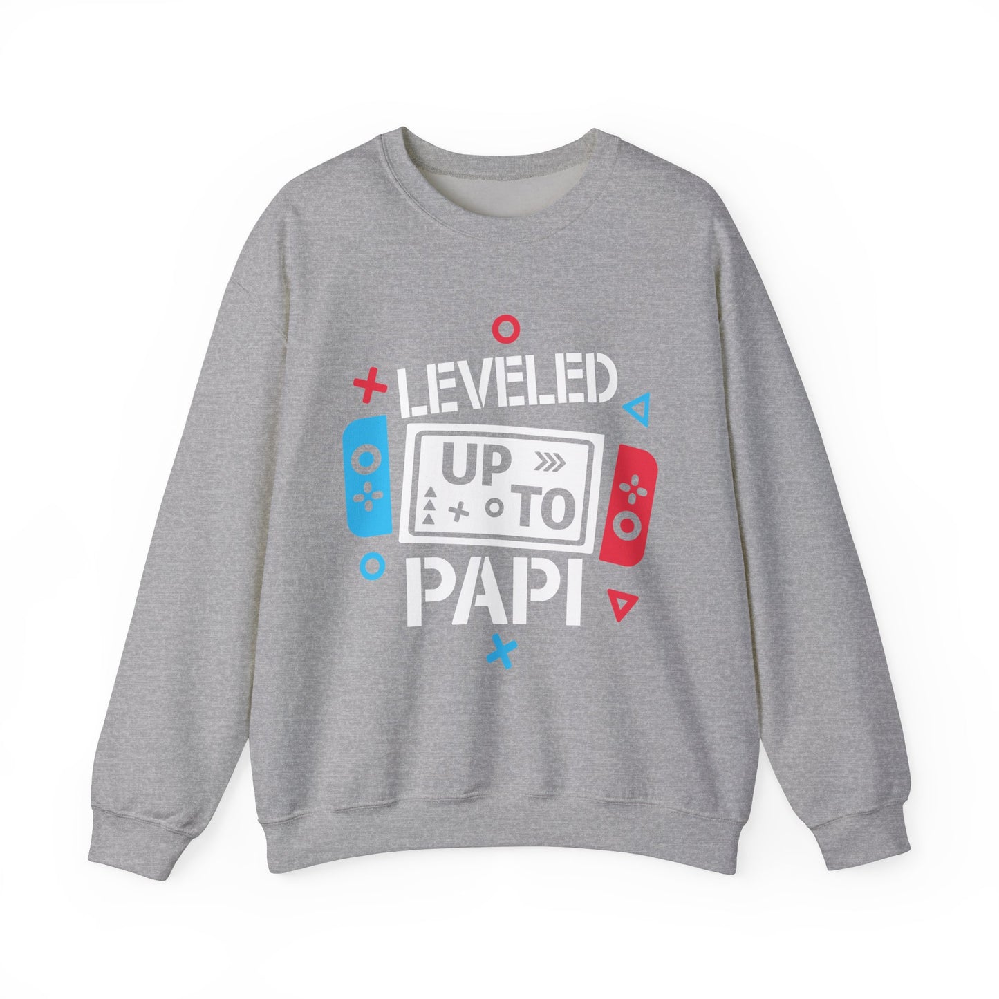 Leveled Up to Papi Gaming Sweatshirt | Unisex Heavy Blend™ Crewneck