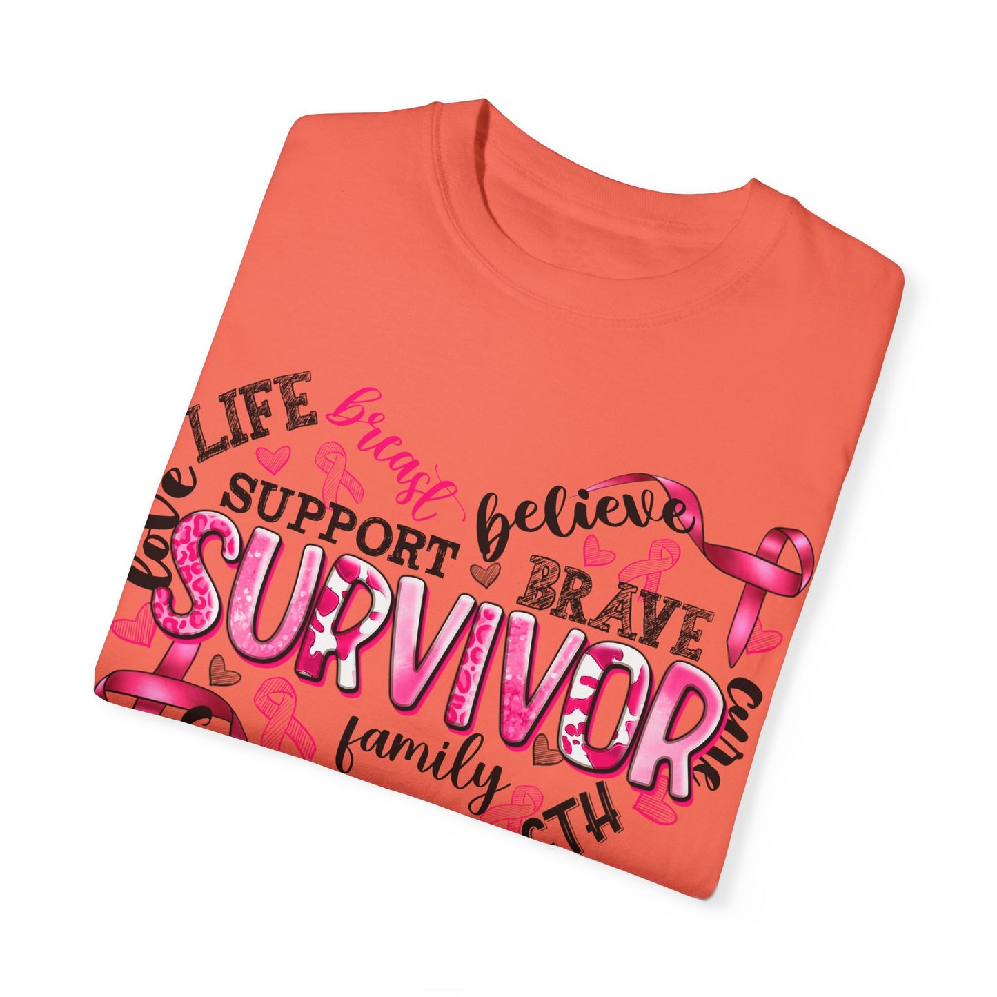 Breast Cancer Survivor Unisex T-Shirt - Hope, Strength & Support