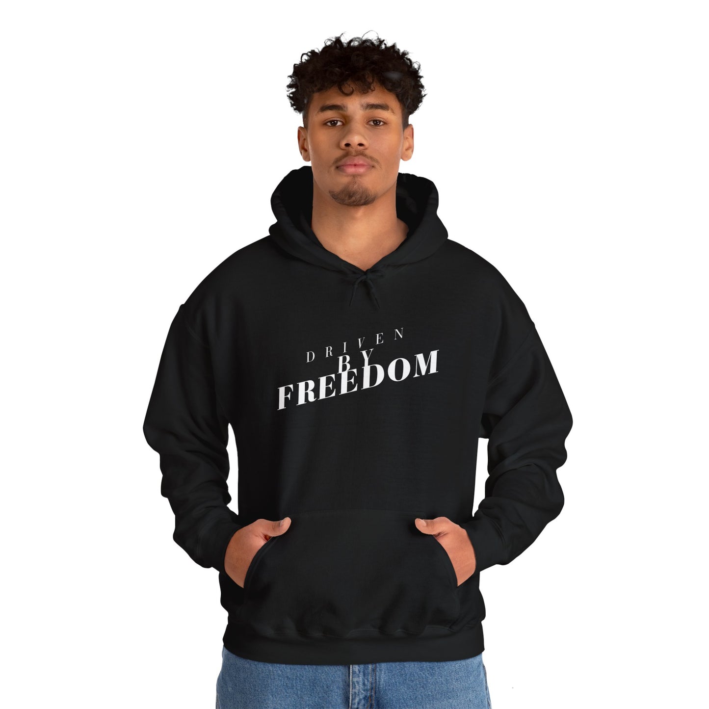 Driven by Freedom Hoodie - Truck Driver Gift, Patriotic Sweatshirt, Unisex Pullover, American Flag Design, Comfortable Casual Wear