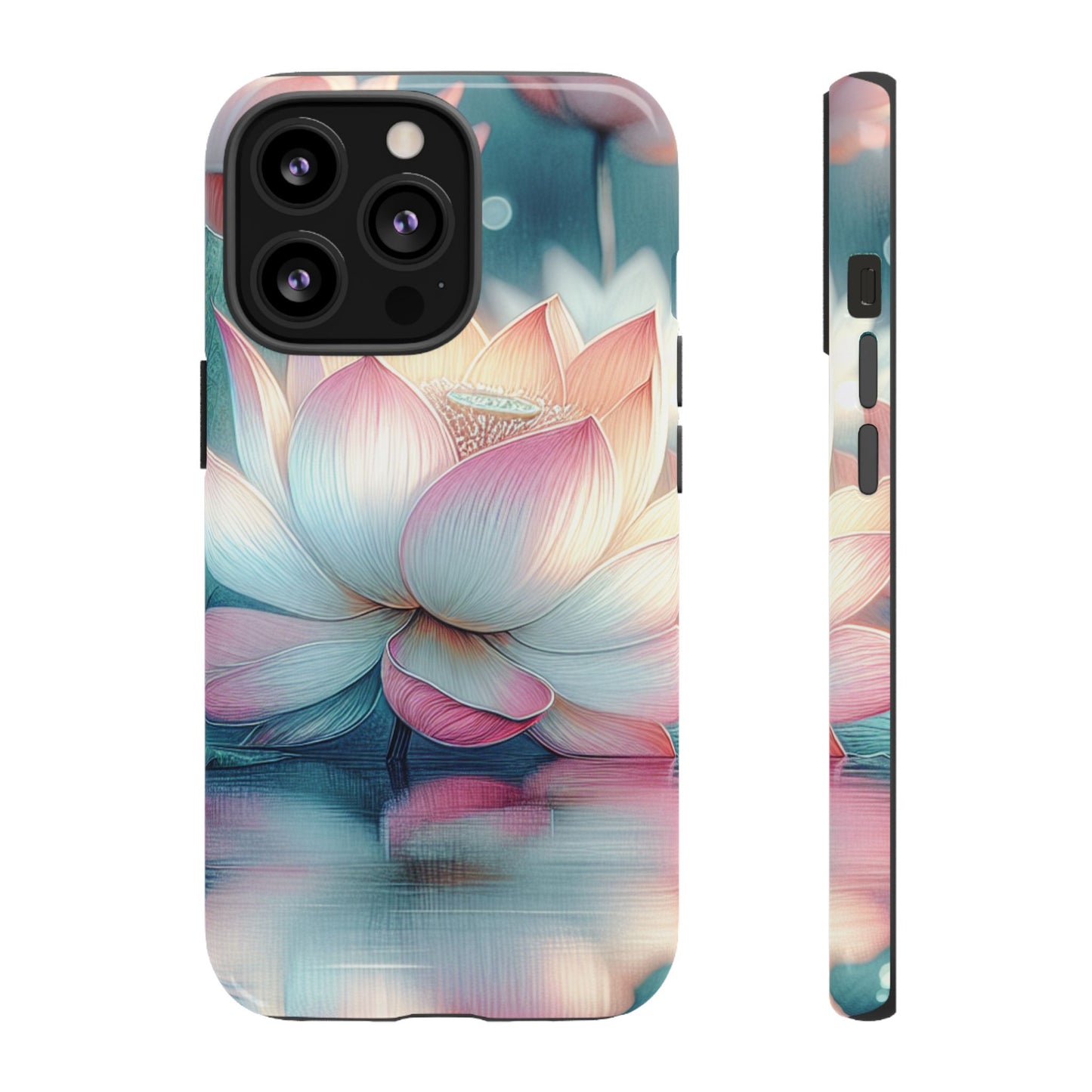 Lotus Blossom Phone Case, Floral Tough Case for Nature Lovers, Eco-Friendly Phone Cover, Gift for Her, Spring Decor