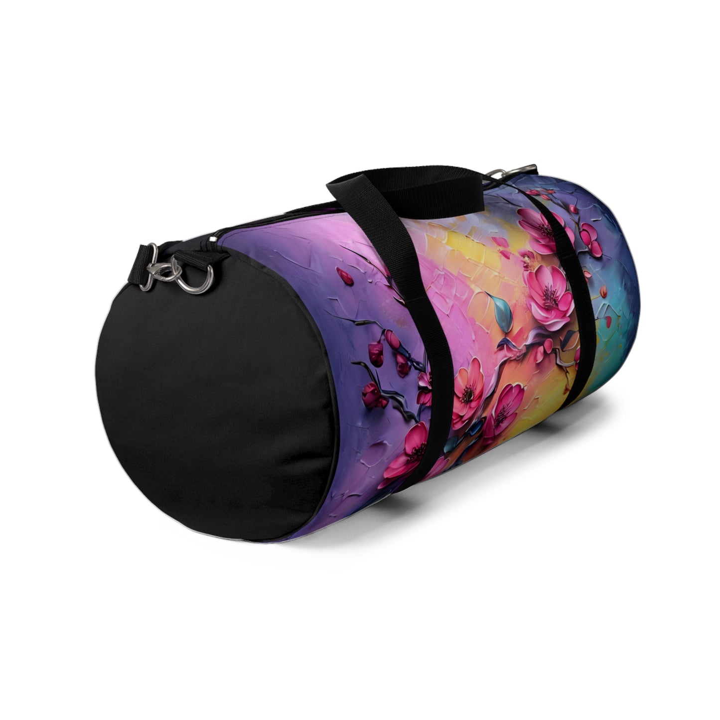 Colorful Floral Duffel Bag - Stylish Gym Bag, Weekend Travel Tote, Flower Print Luggage, Artist's Design Bag, Gift for Her