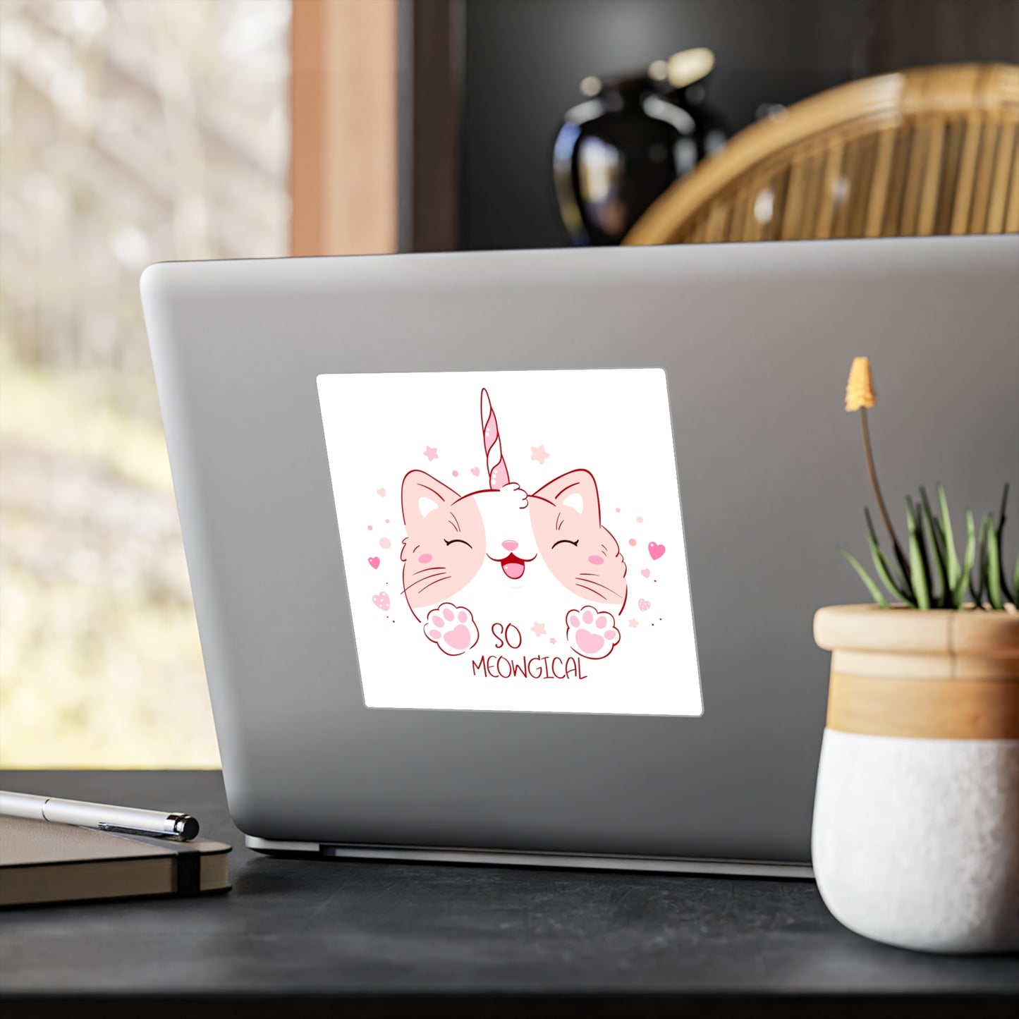 So Meowgical Cat Vinyl Decals - Cute Unicorn Kitty Stickers for Cat Lovers