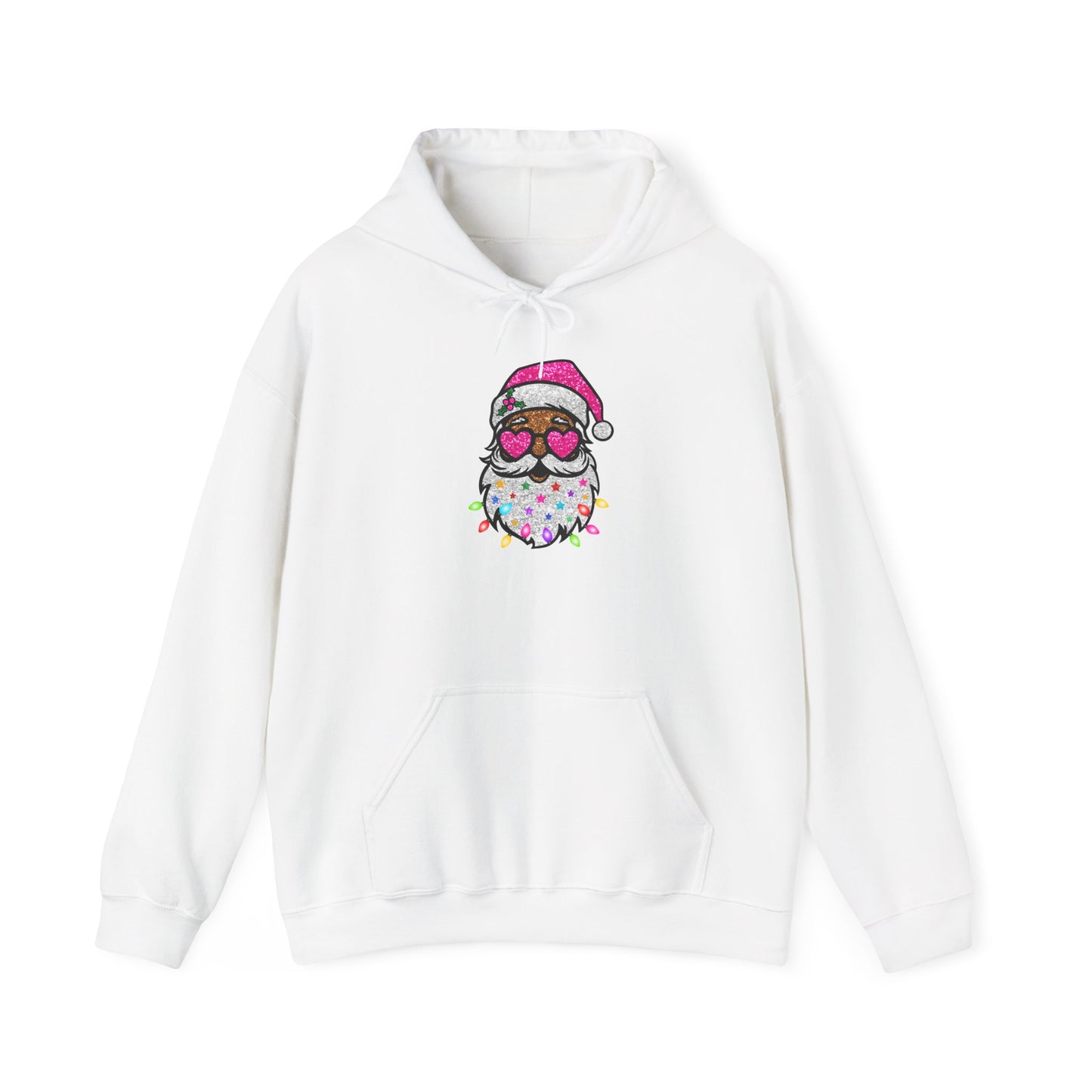 Festive Santa Owl Hoodie - Unisex Heavy Blend™ Sweatshirt for Holiday Cheer